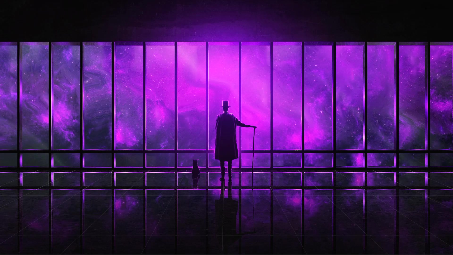 Watching The Universe Purple Live Wallpaper