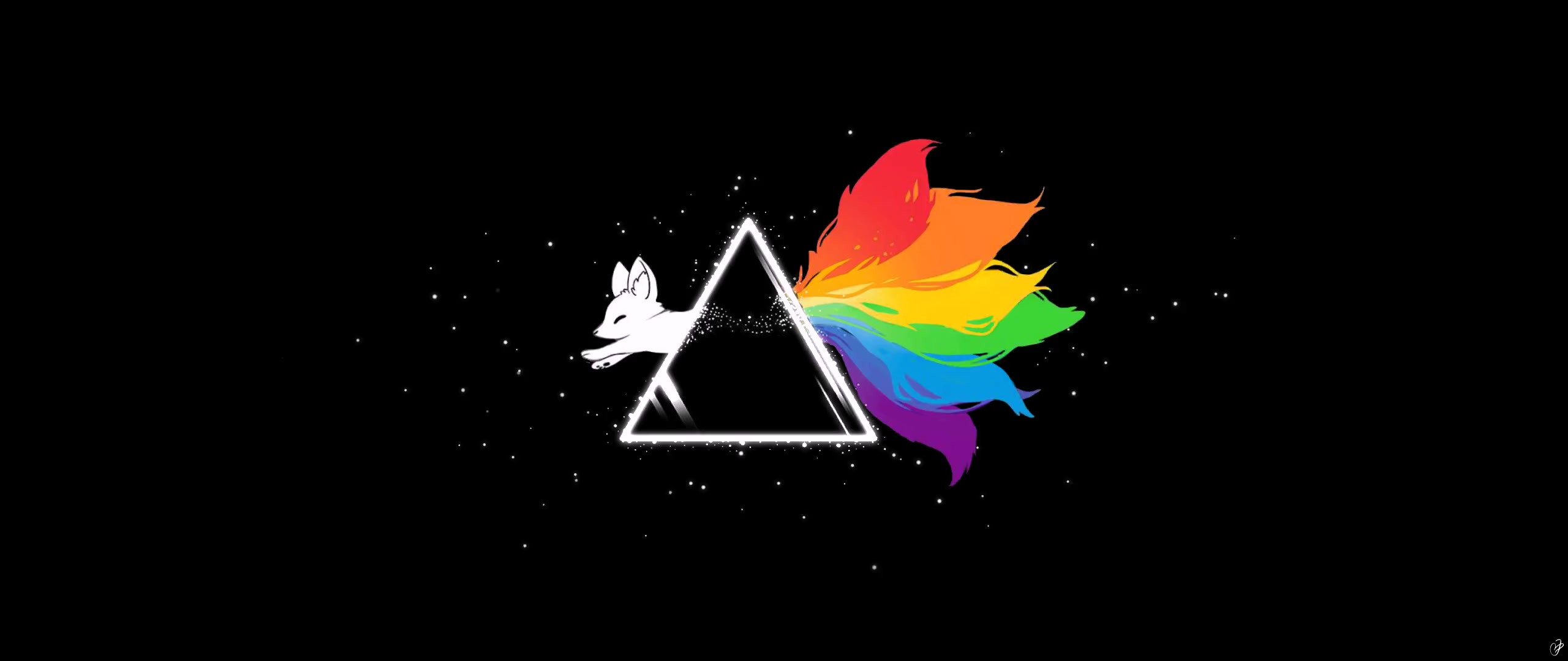 Rainbow Fox The Dark Side of the Moon Live Wallpaper