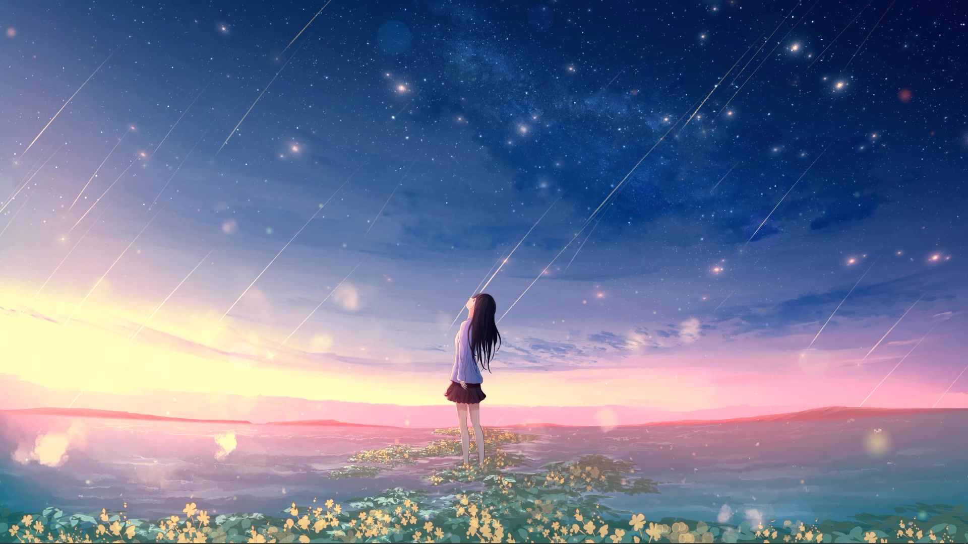 Anime Falling Stars Live Wallpaper