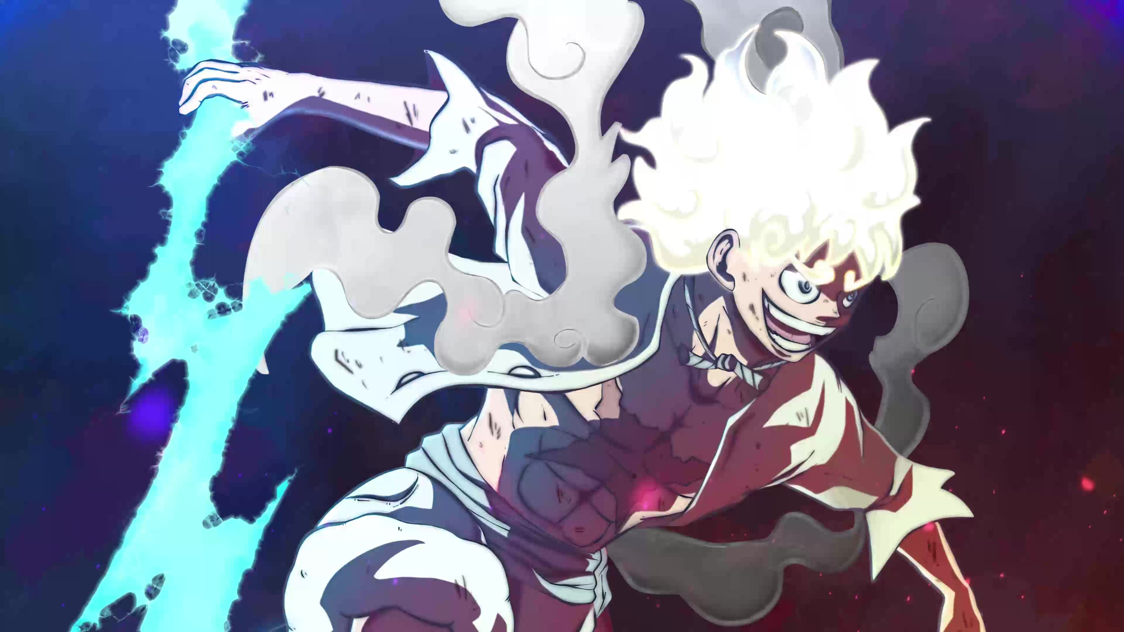 Luffy Gear 5 With Holding Lighting Live Wallpaper