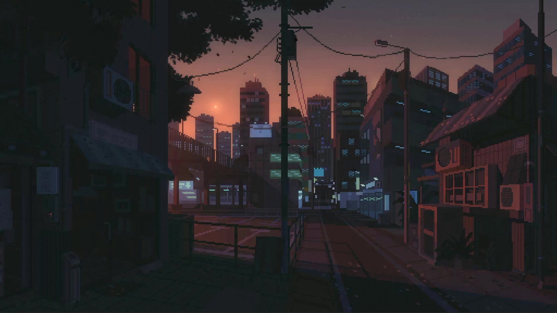 Pixel Art City Live Wallpaper