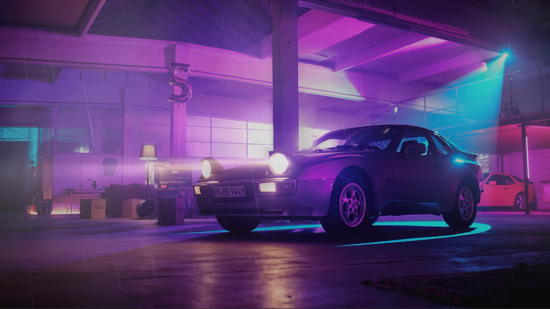 Porsche 944 Retro Live Wallpaper