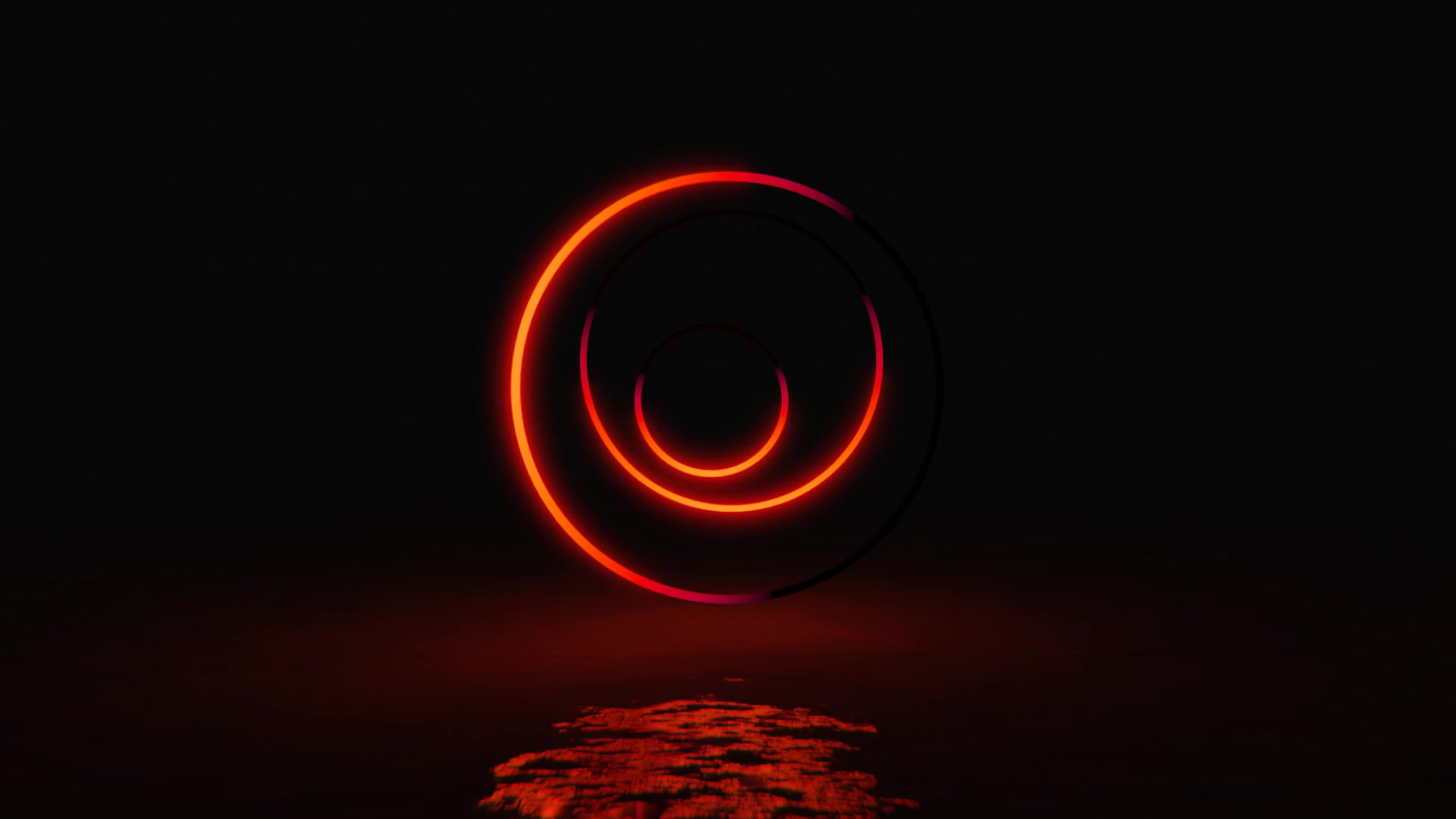 Red Circles Neon Abstract Live Wallpaper