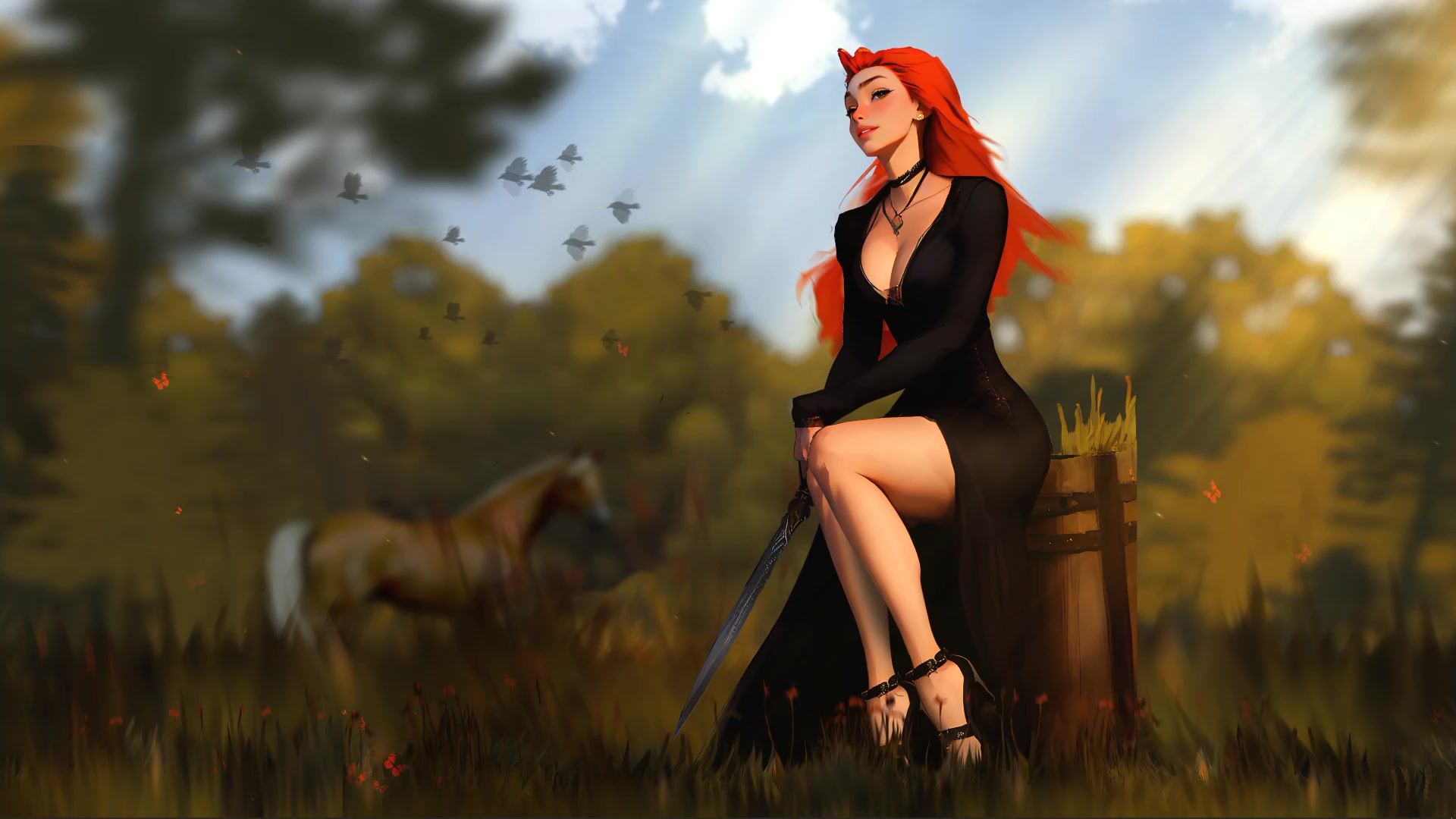 Ginger with Sword Live Wallpaper