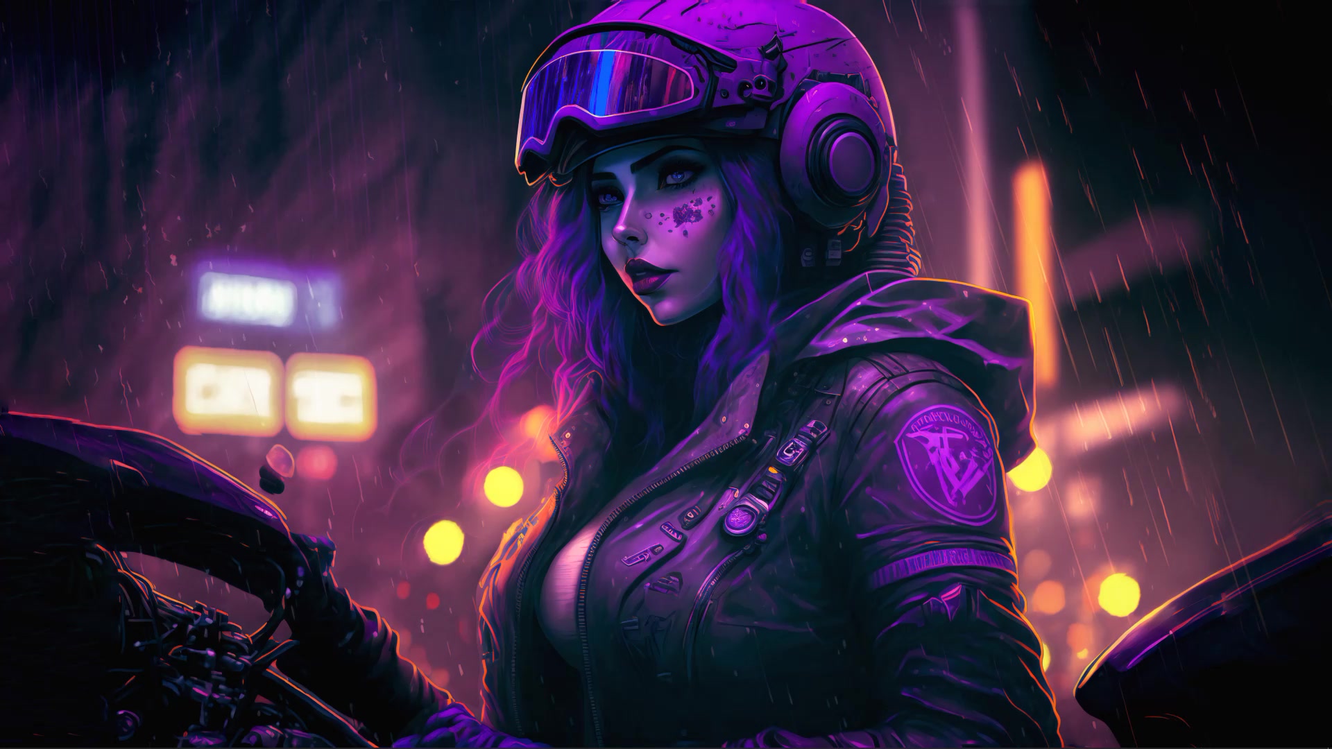 Biker Girl Live Wallpaper
