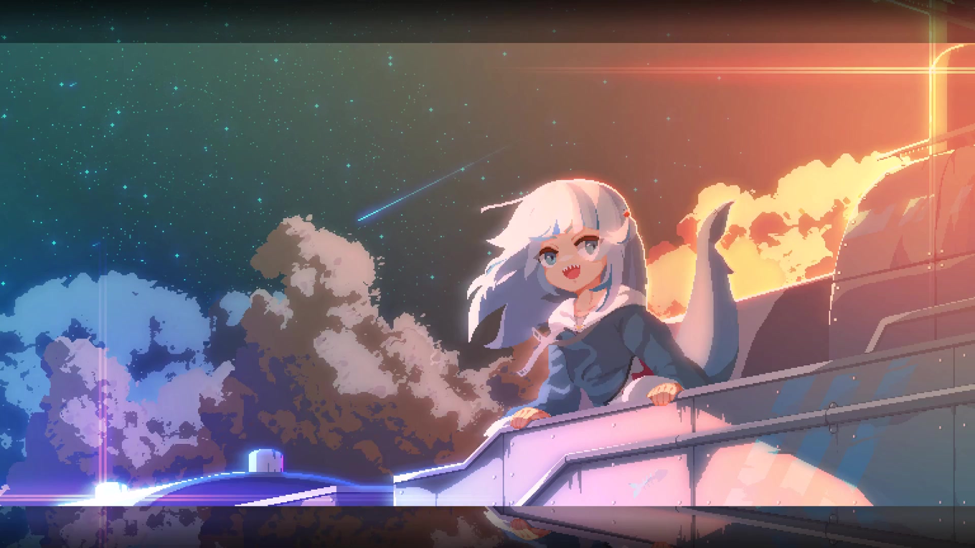 Gura Star Train Live Wallpaper