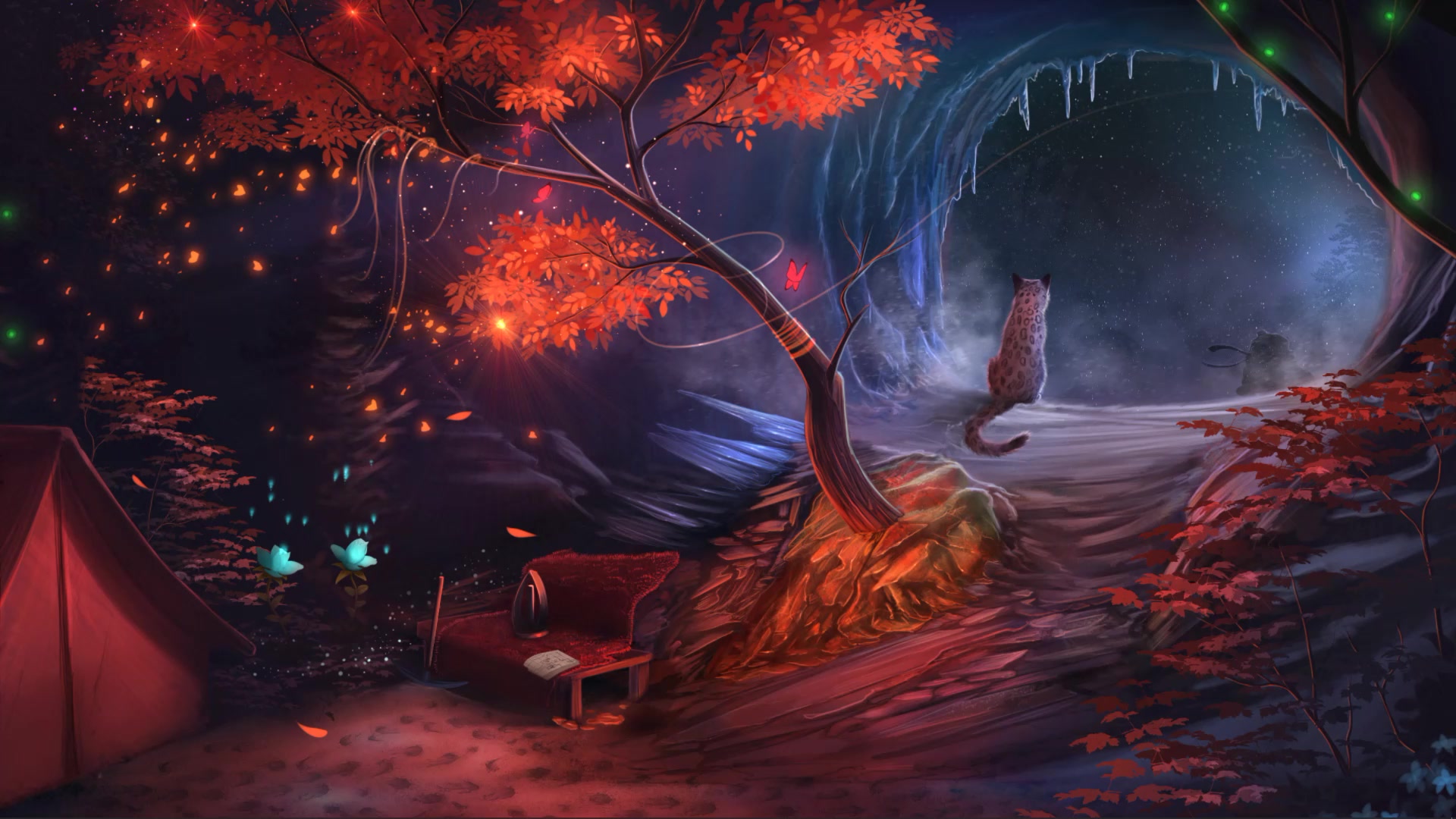 Mystical autumn forest Live Wallpaper