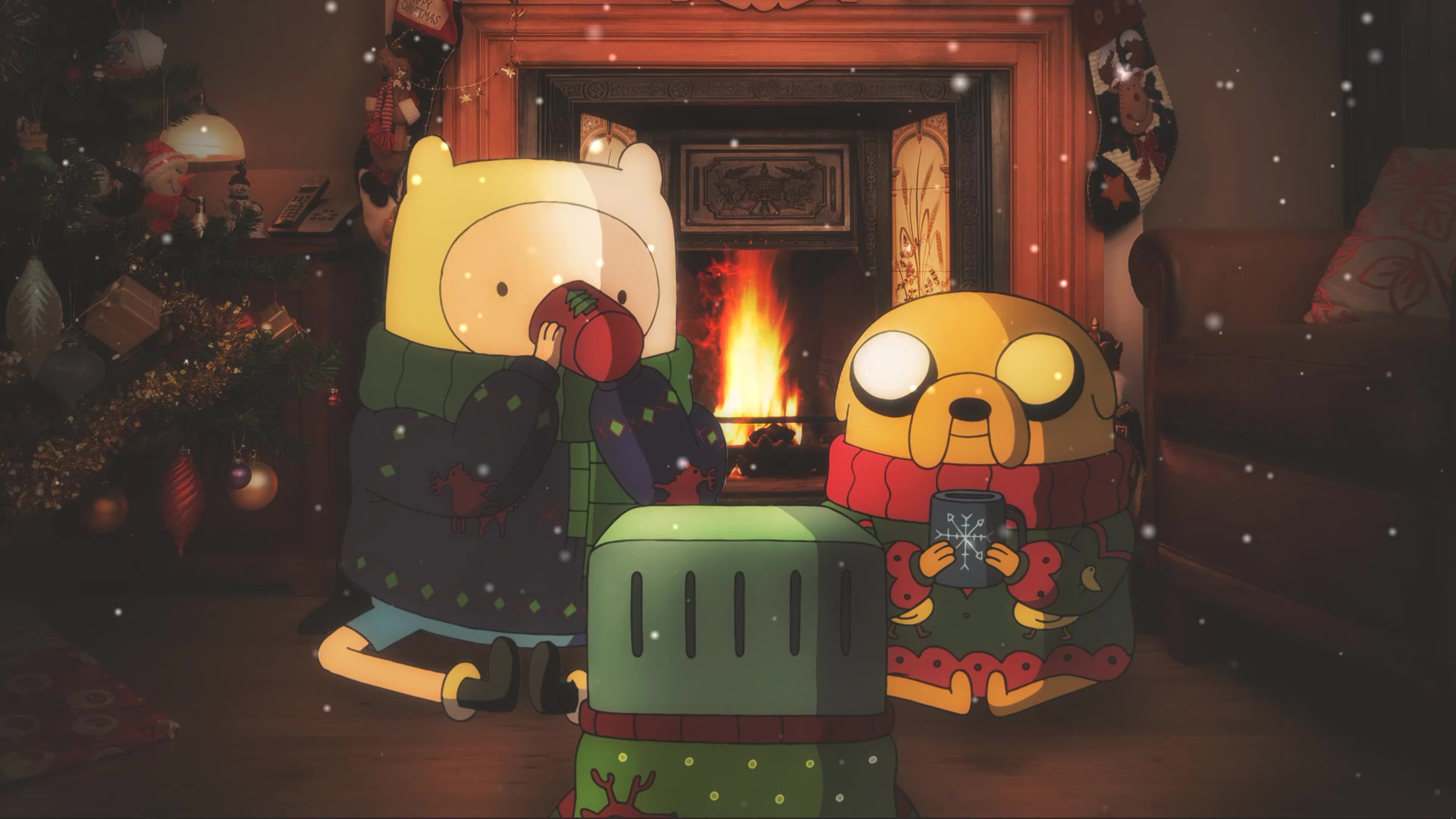 Adventure Time Xmas Live Wallpaper