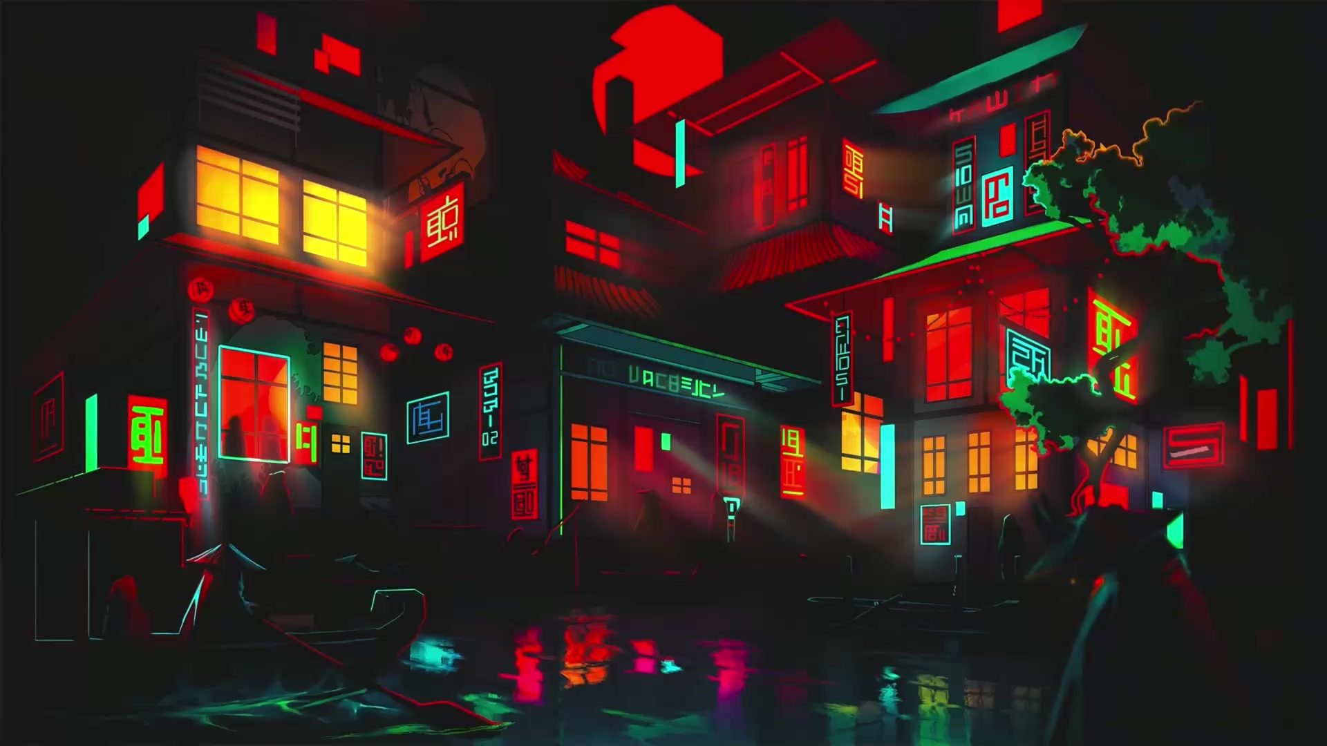Neon Shallow, China Town Live Wallpaper