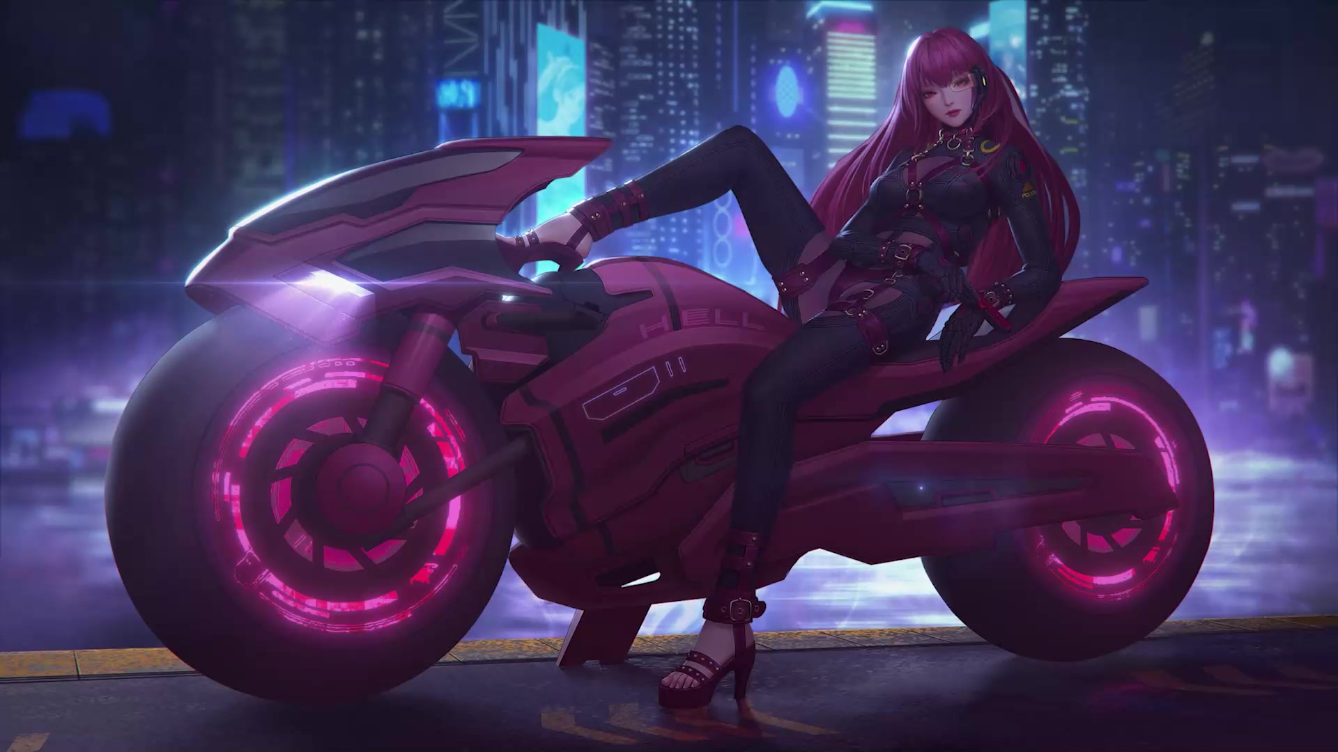 Motor Girl Live Wallpaper