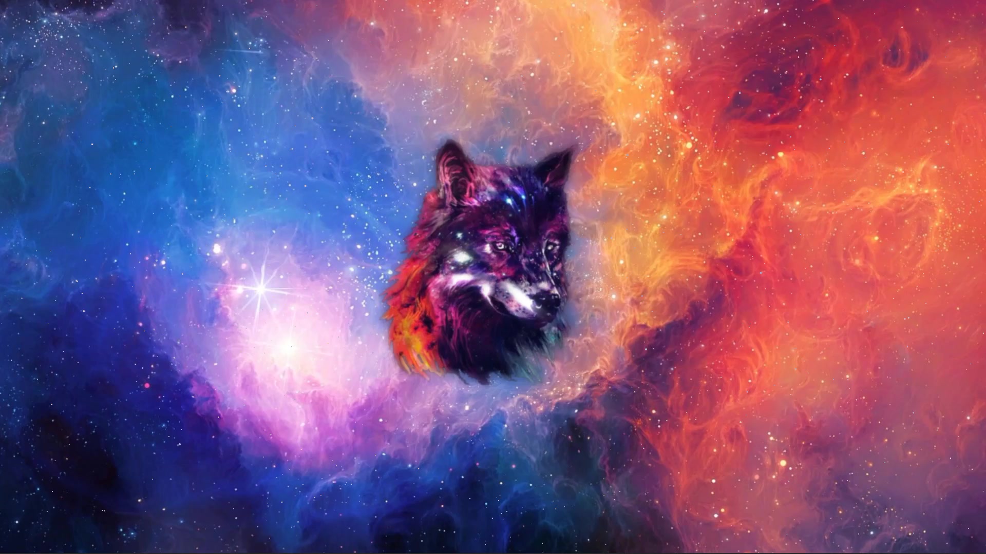 Epic Galaxy Wolf Live Wallpaper