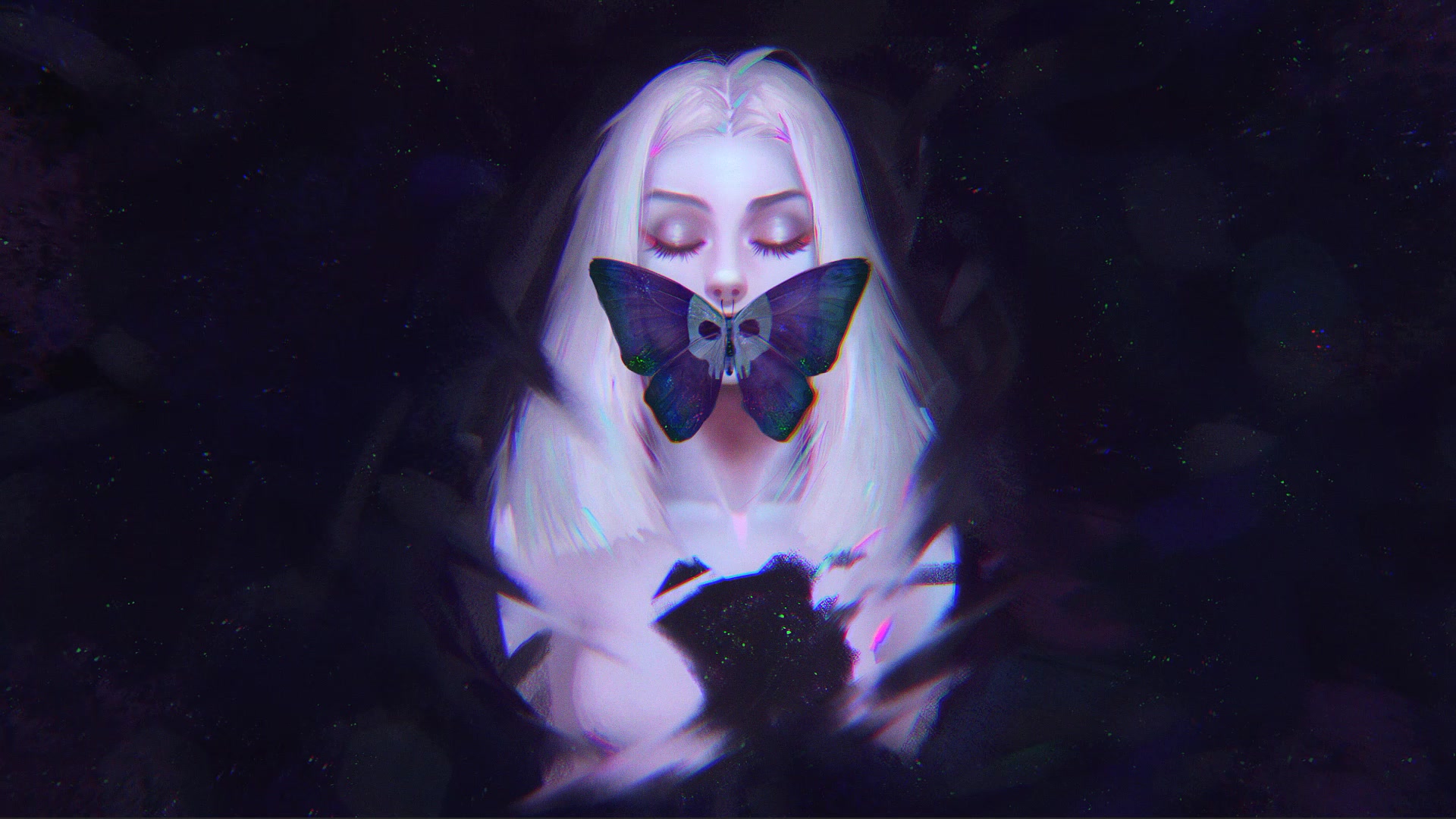 A Lost Promise, Butterfly, Girl, Mouth Live Wallpaper