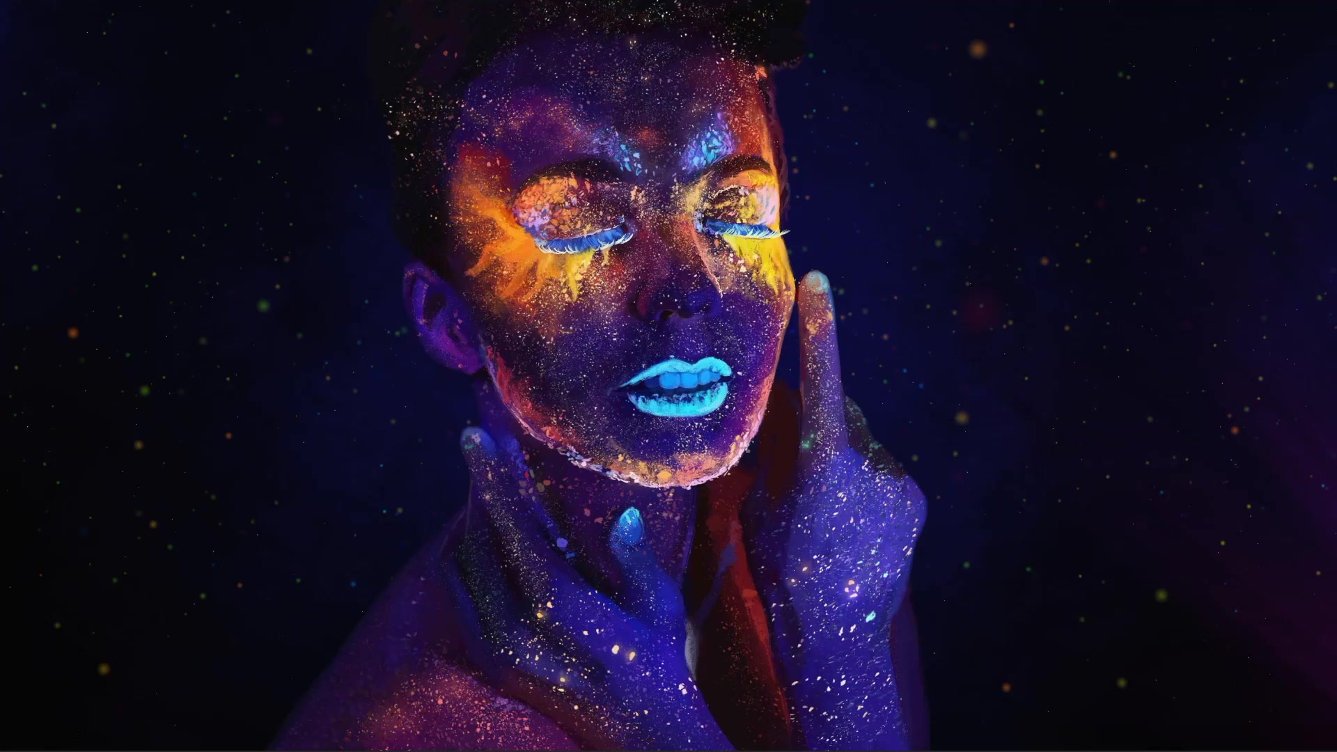 Dreaming Girl Abstract Live Wallpaper