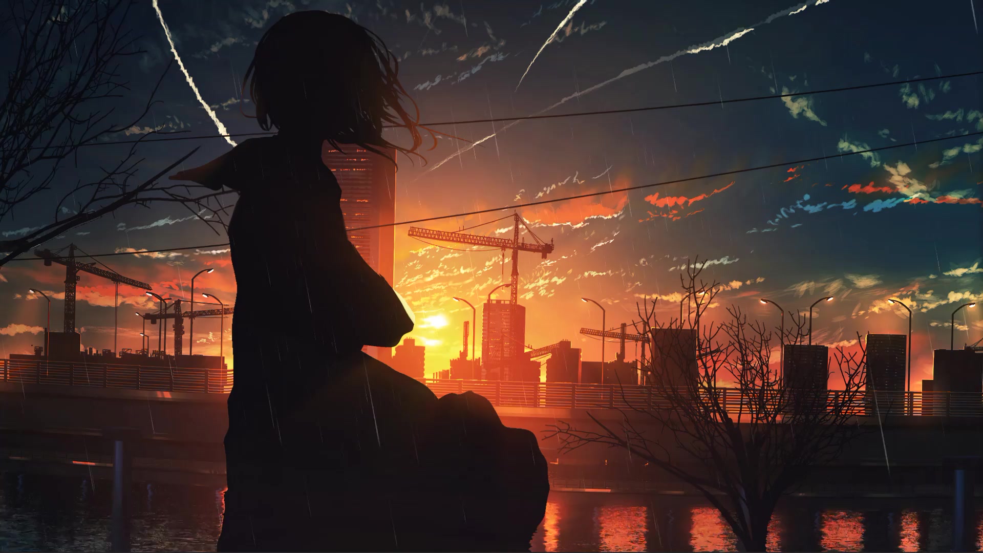 Sunset Of Despair Anime Live Wallpaper
