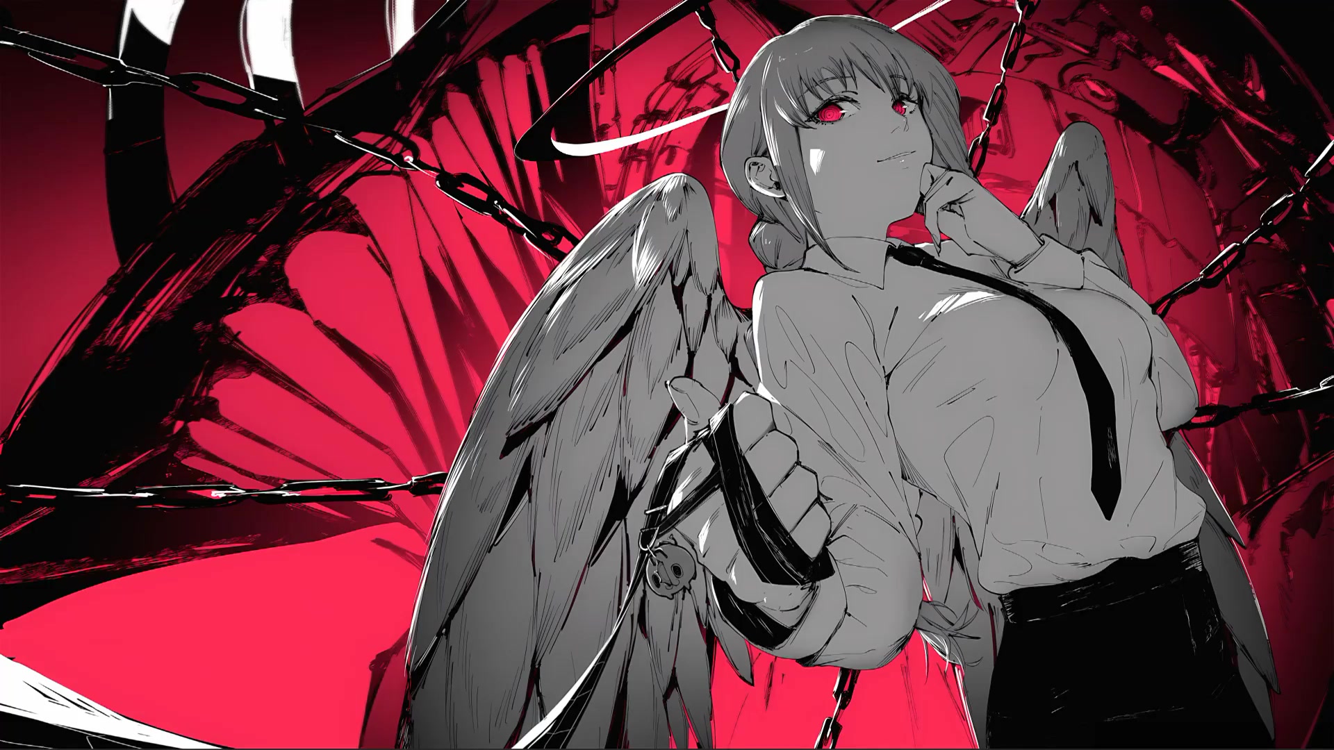 Anime Makima Red Live Wallpaper