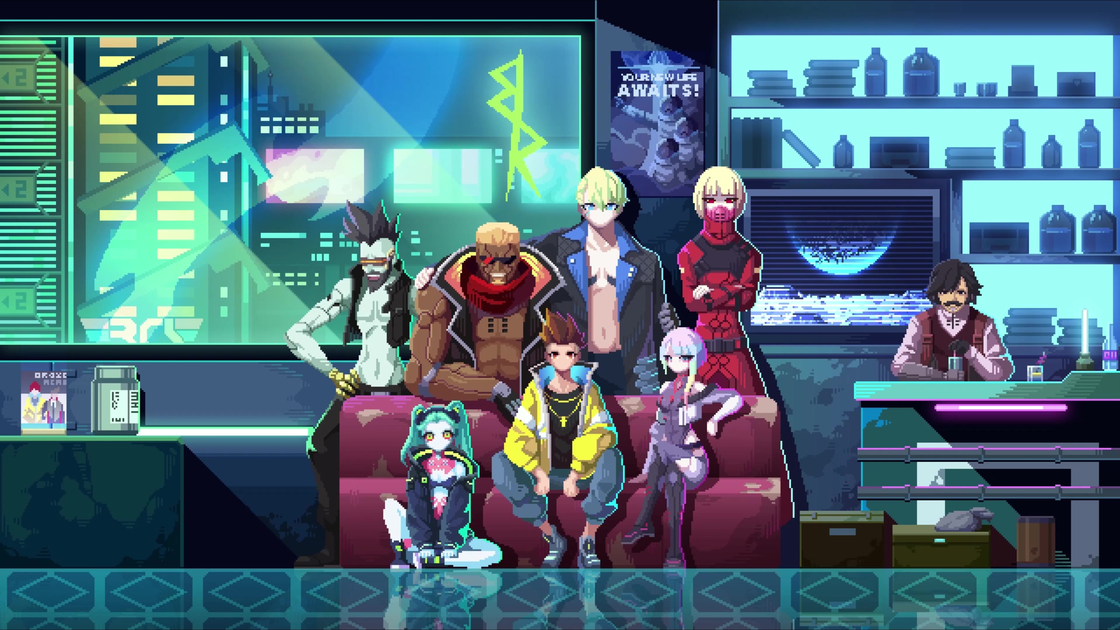 Edgerunners Crew Pixel Live Wallpaper