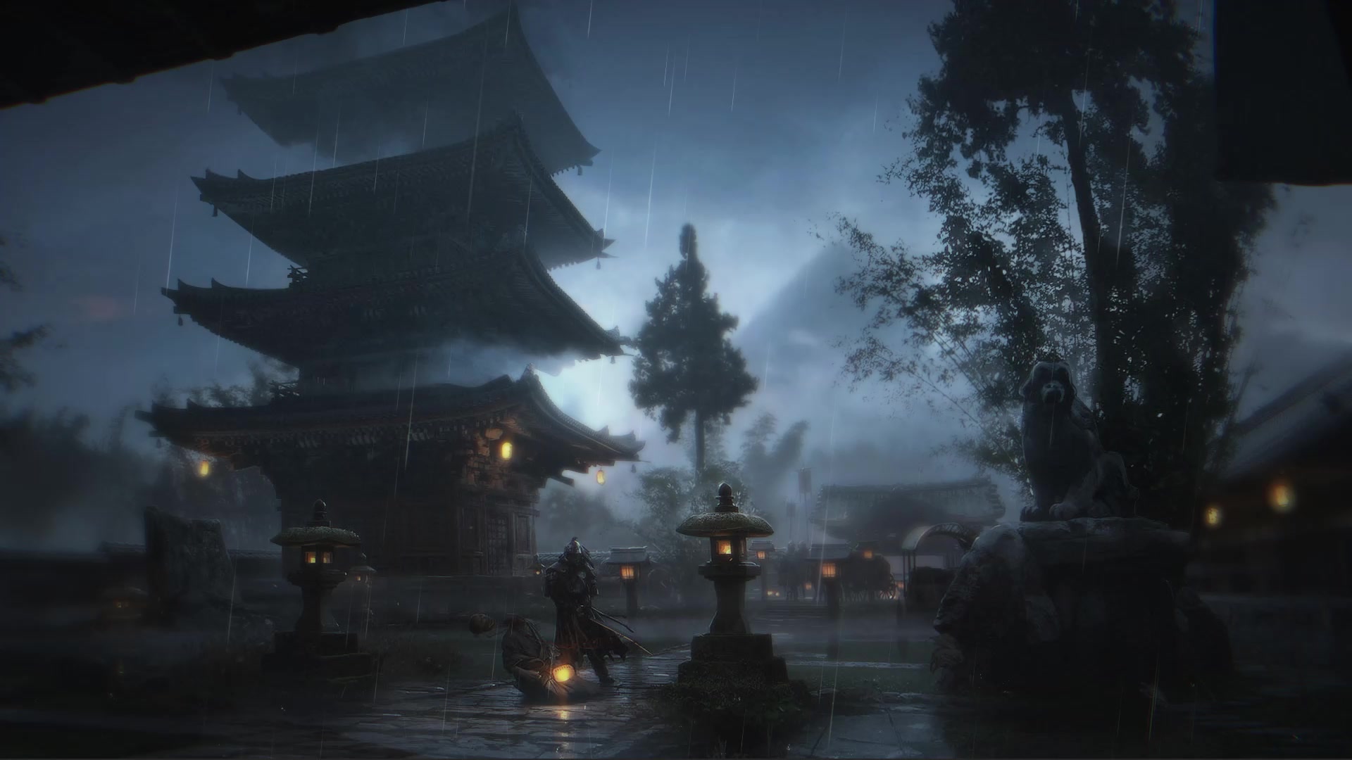 Ghost of Tsushima Rain Live Wallpaper