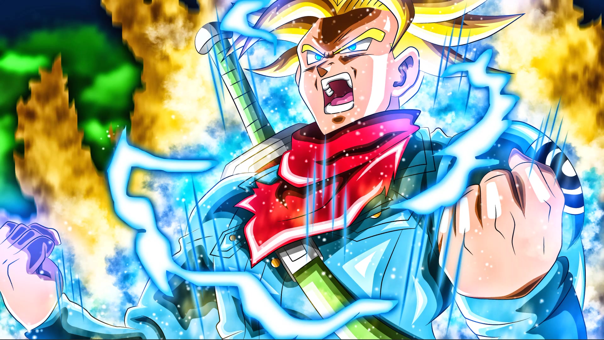 SSJ Trunks Rage Live Wallpaper