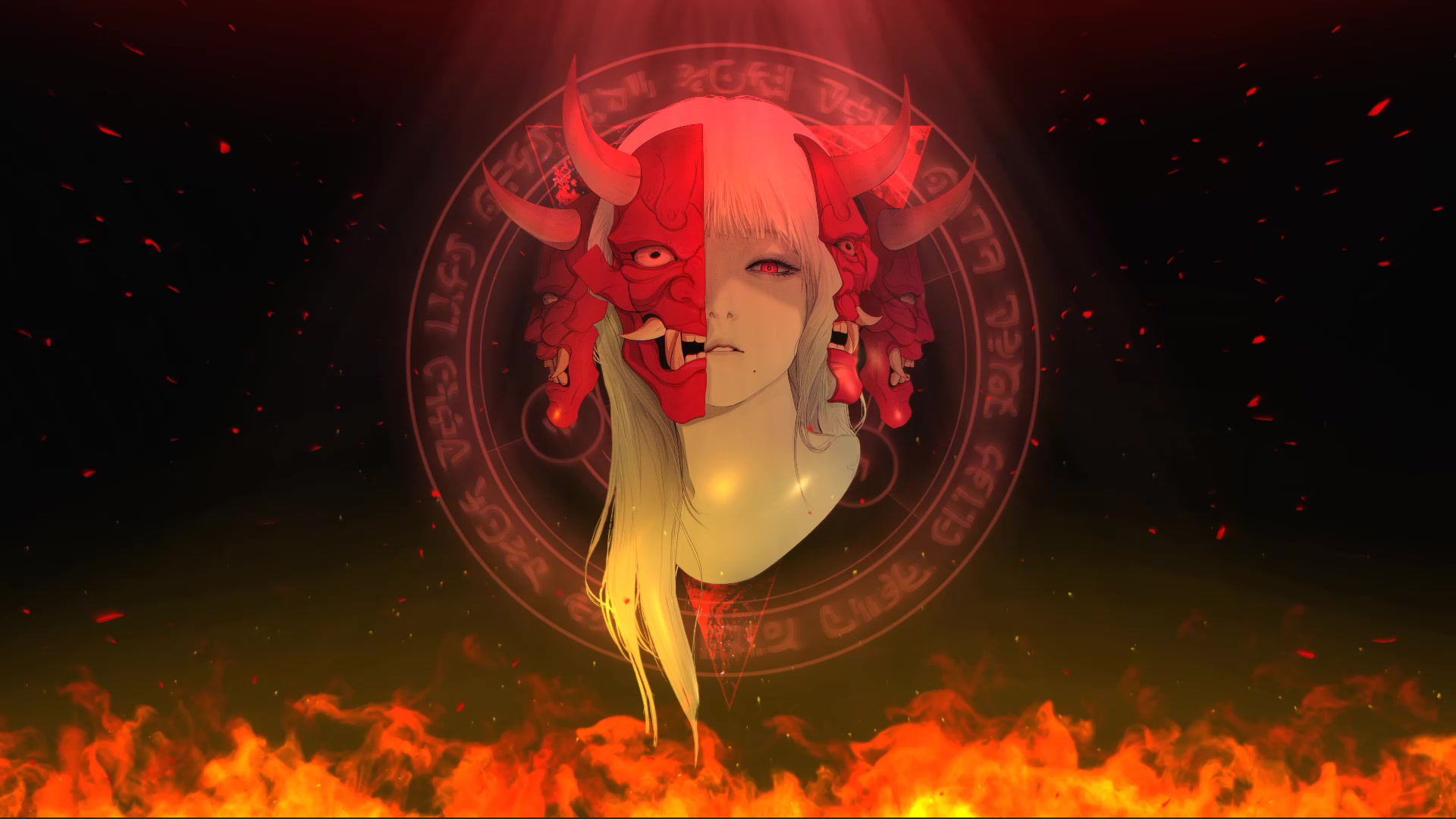 Oni Fire Live Wallpaper