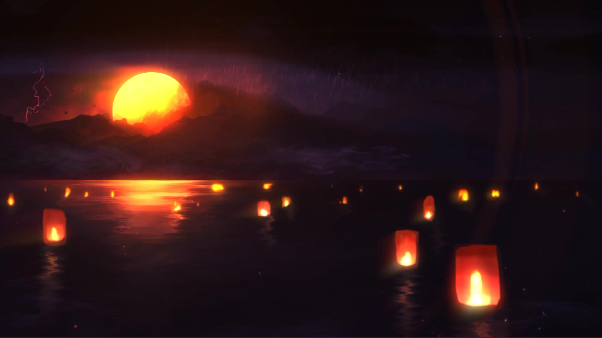 Lanterns in Water Live Wallpaper