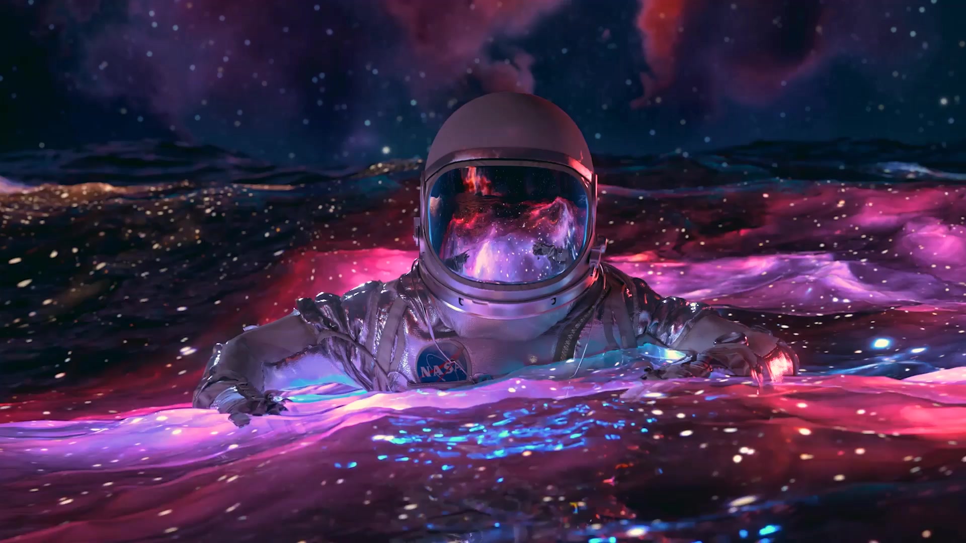 Spaceman Ocean Live Wallpaper