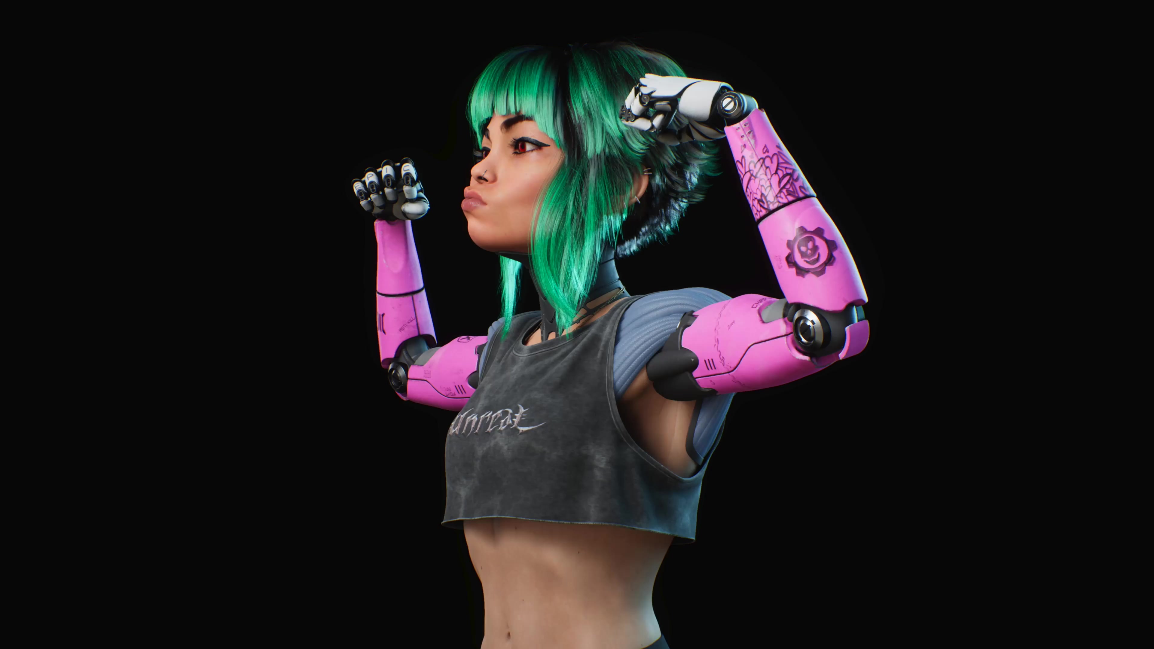Flexing Girl Live Wallpaper