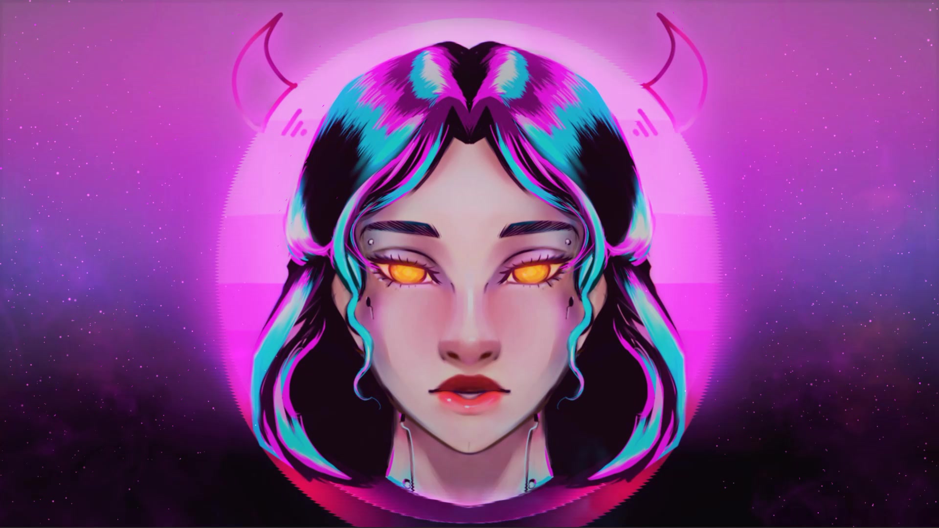 Cyberpunk Retro Girl Live Wallpaper