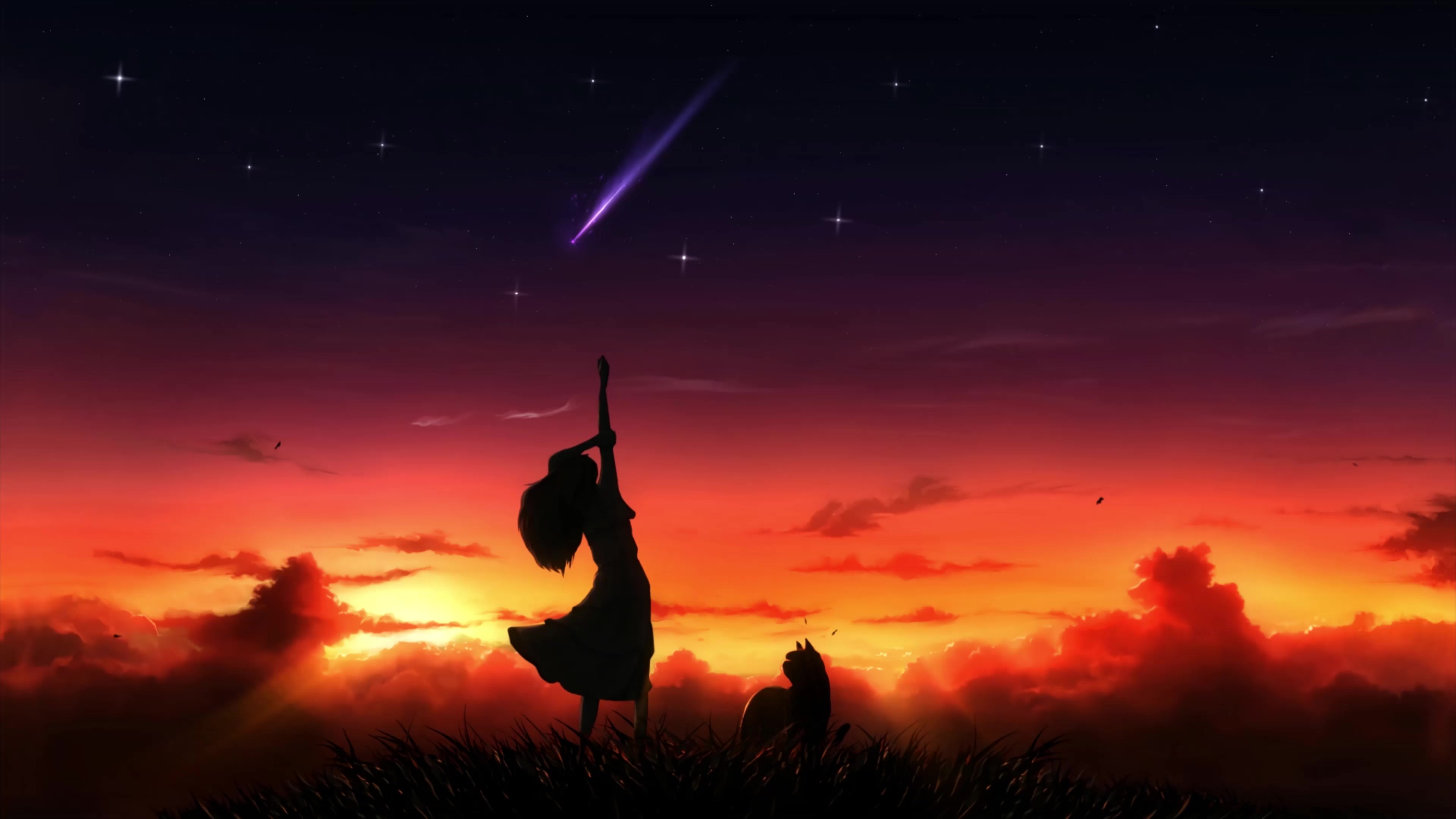 Sunset Shooting Star Live Wallpaper
