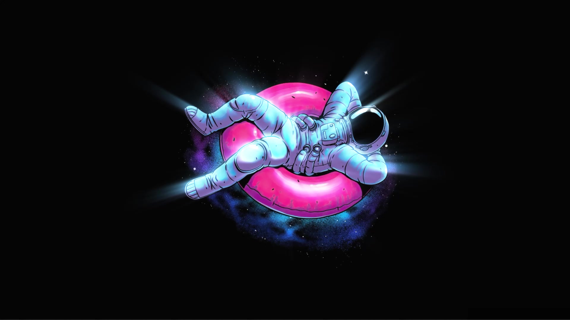Spinning Astronaut on Floaty Live Wallpaper