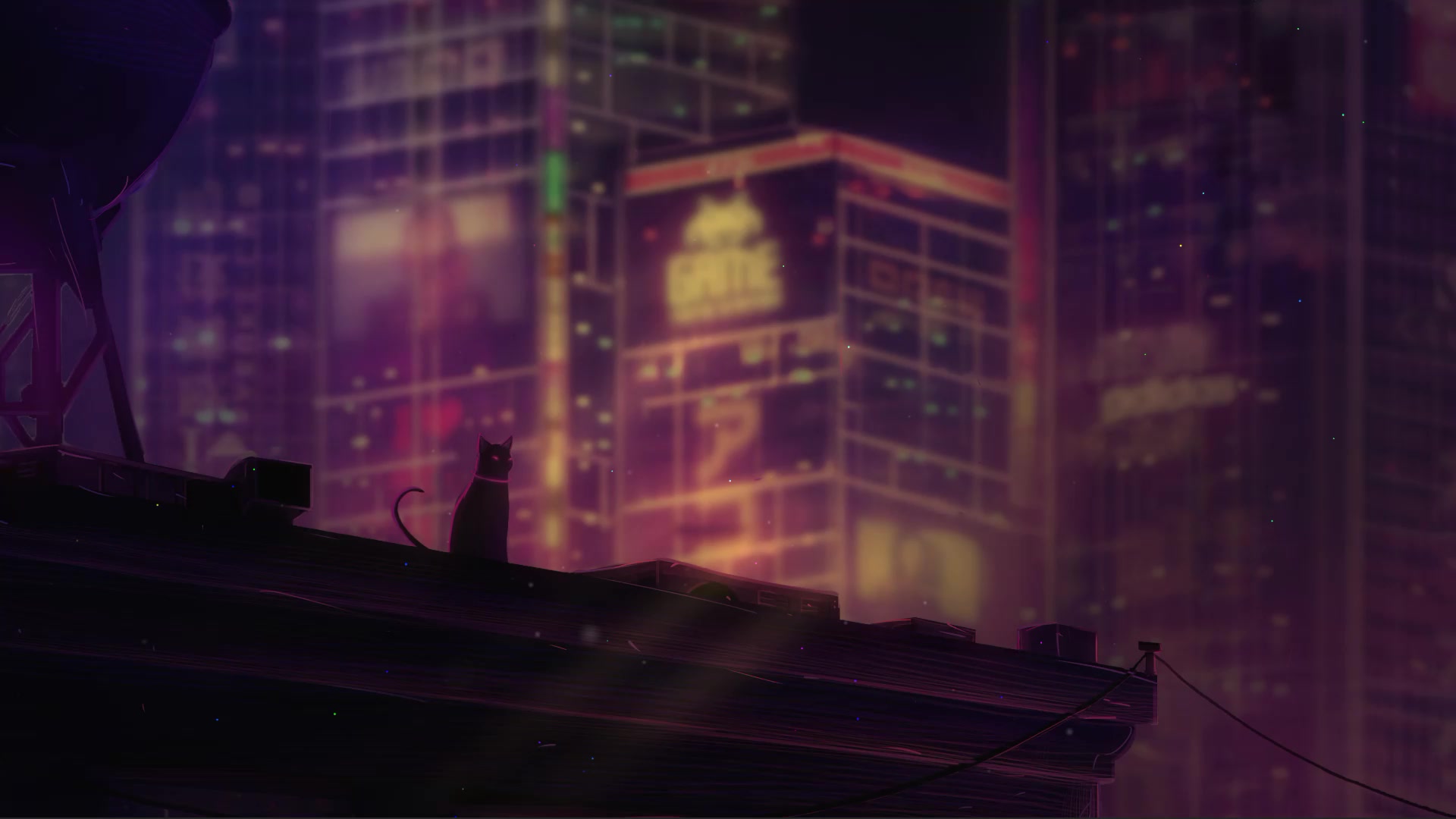 City Cat Live Wallpaper