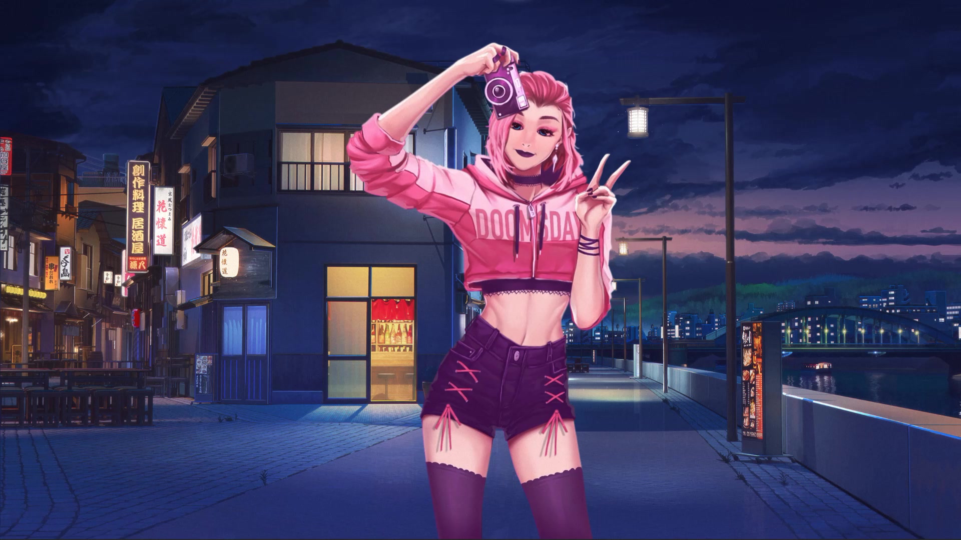 Chill Day Girl Live Wallpaper