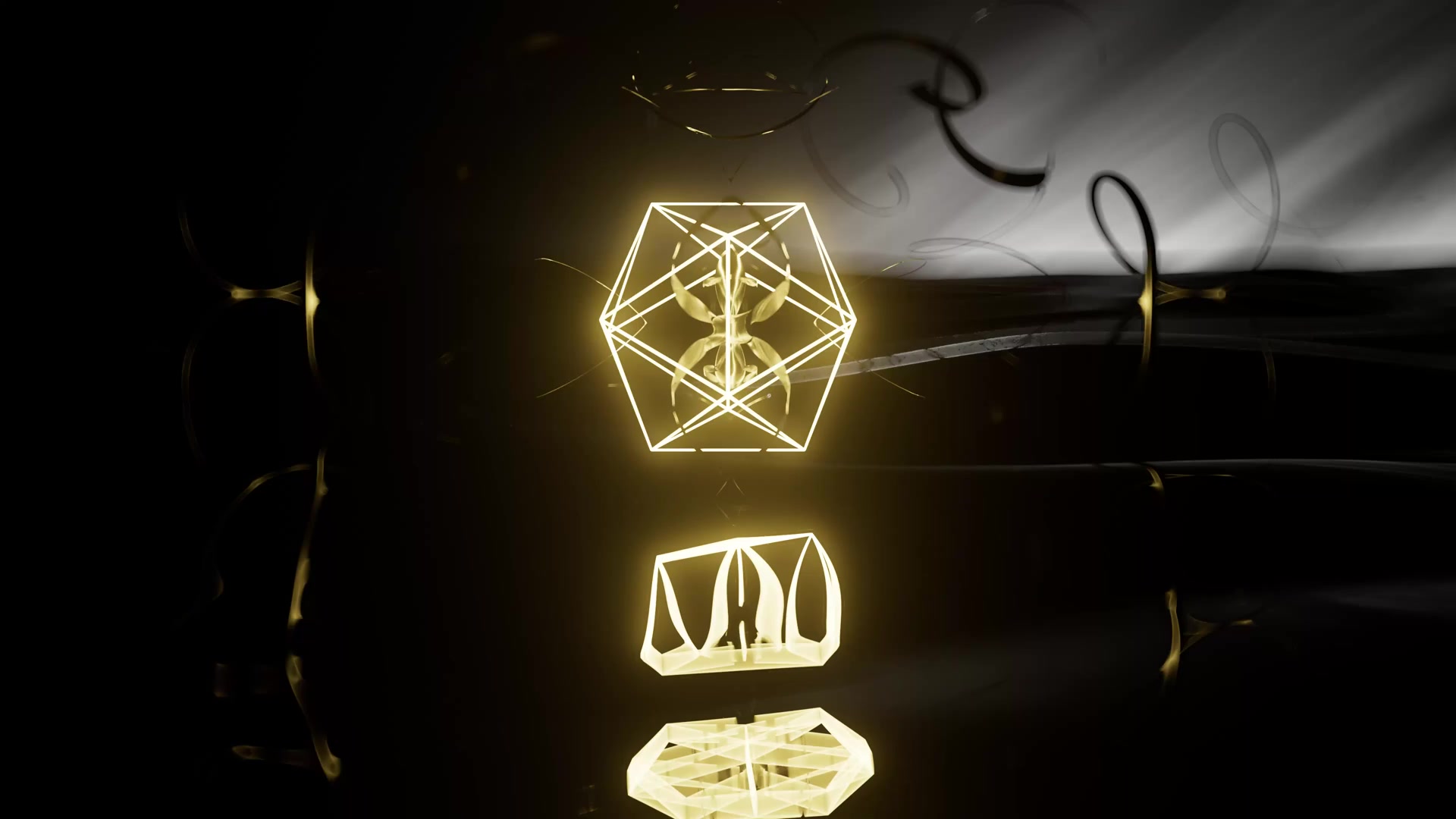 Glowing Neon Geometric, 3D Live Wallpaper