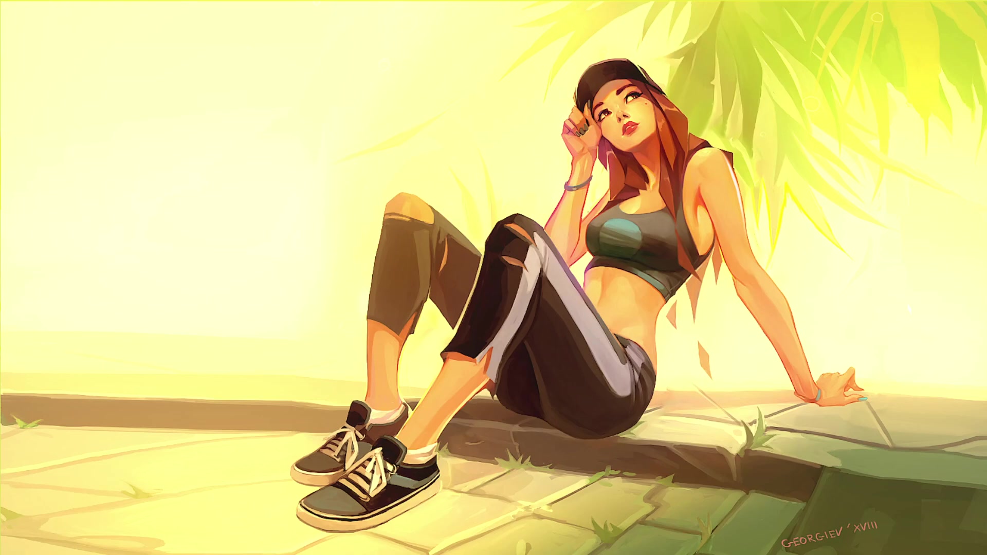 Modern Summer girl Live Wallpaper