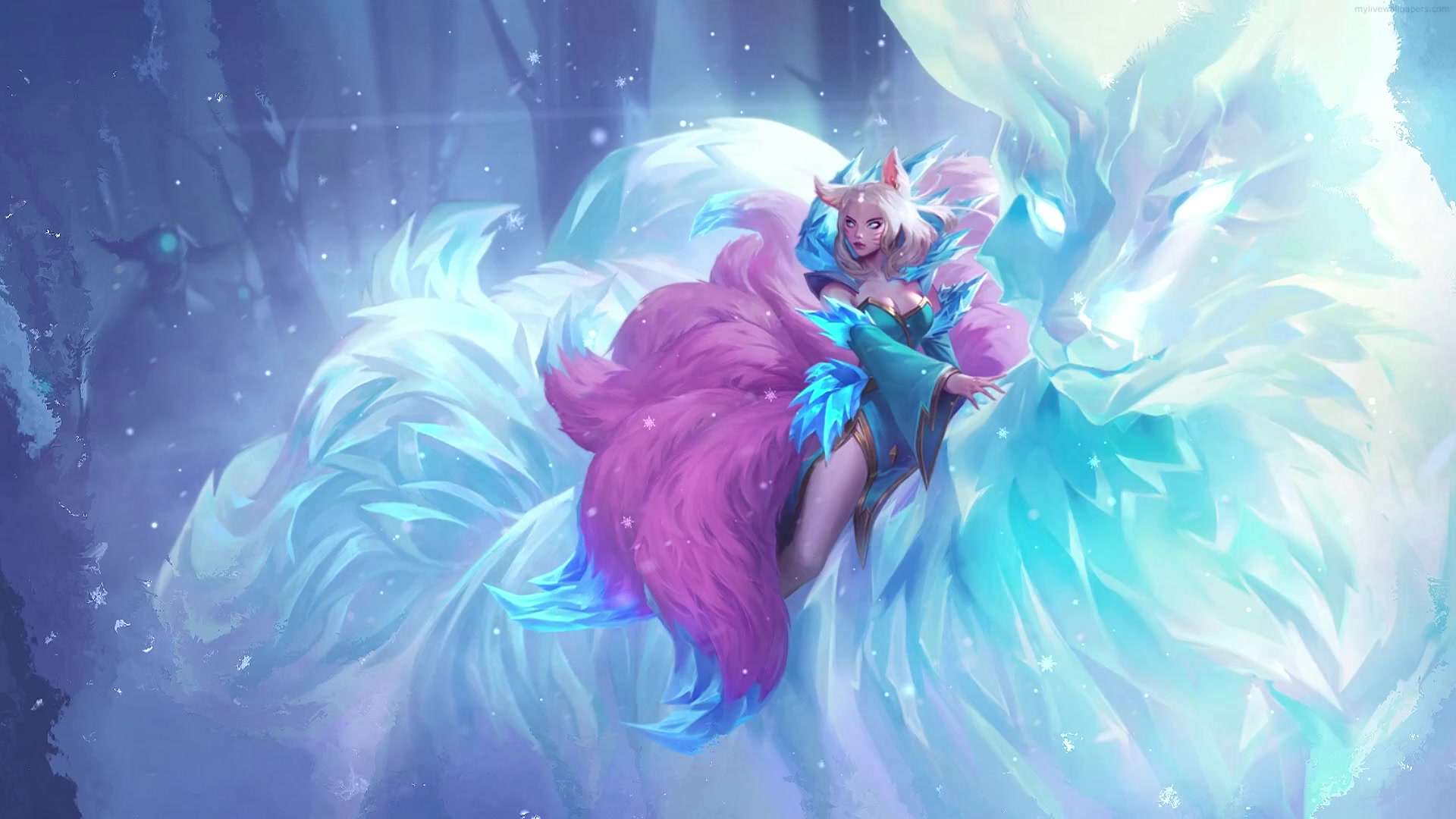 Ahri Ice Fox Live Wallpaper