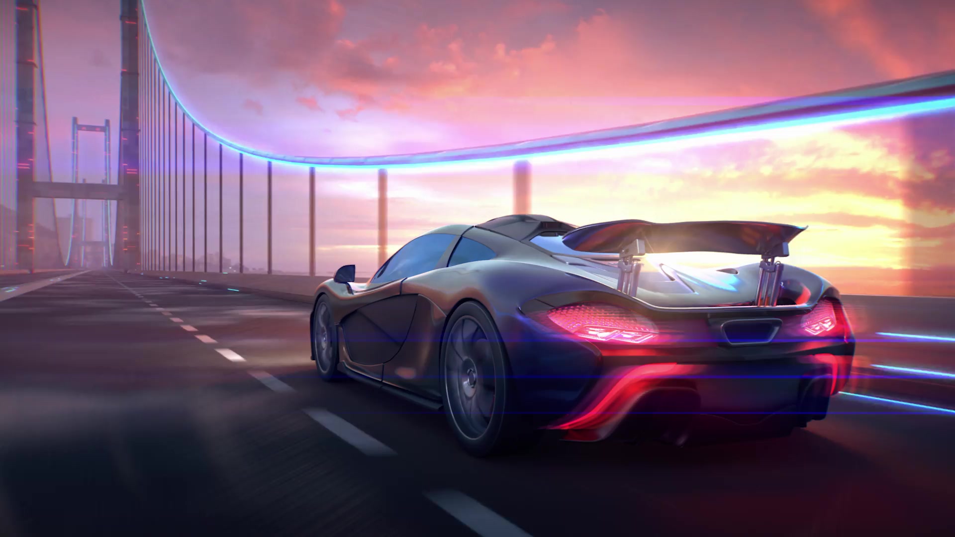 Into The Sunset Car Live Wallpaper