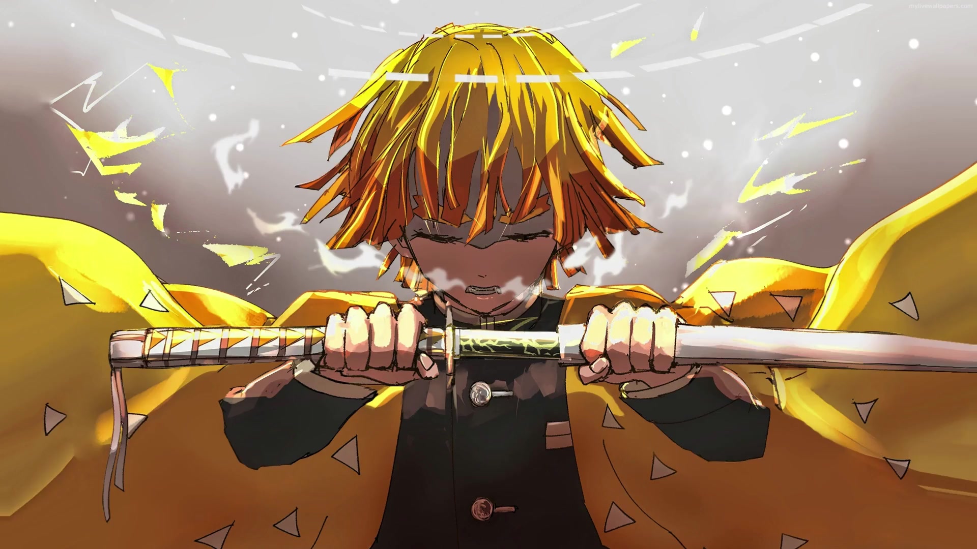 Zenitsu Agatsuma Sword Live Wallpaper