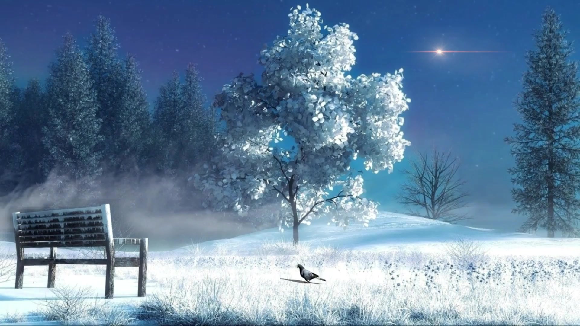 Winter landscape Live Wallpaper