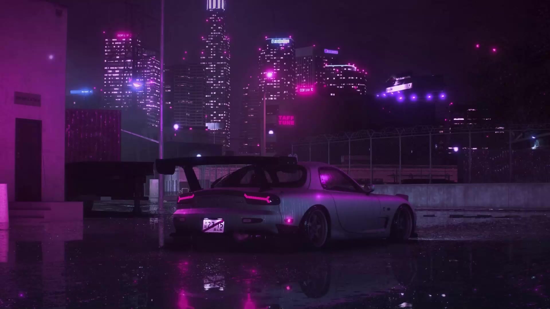 Mazda Rx 7 Rain Live Wallpaper