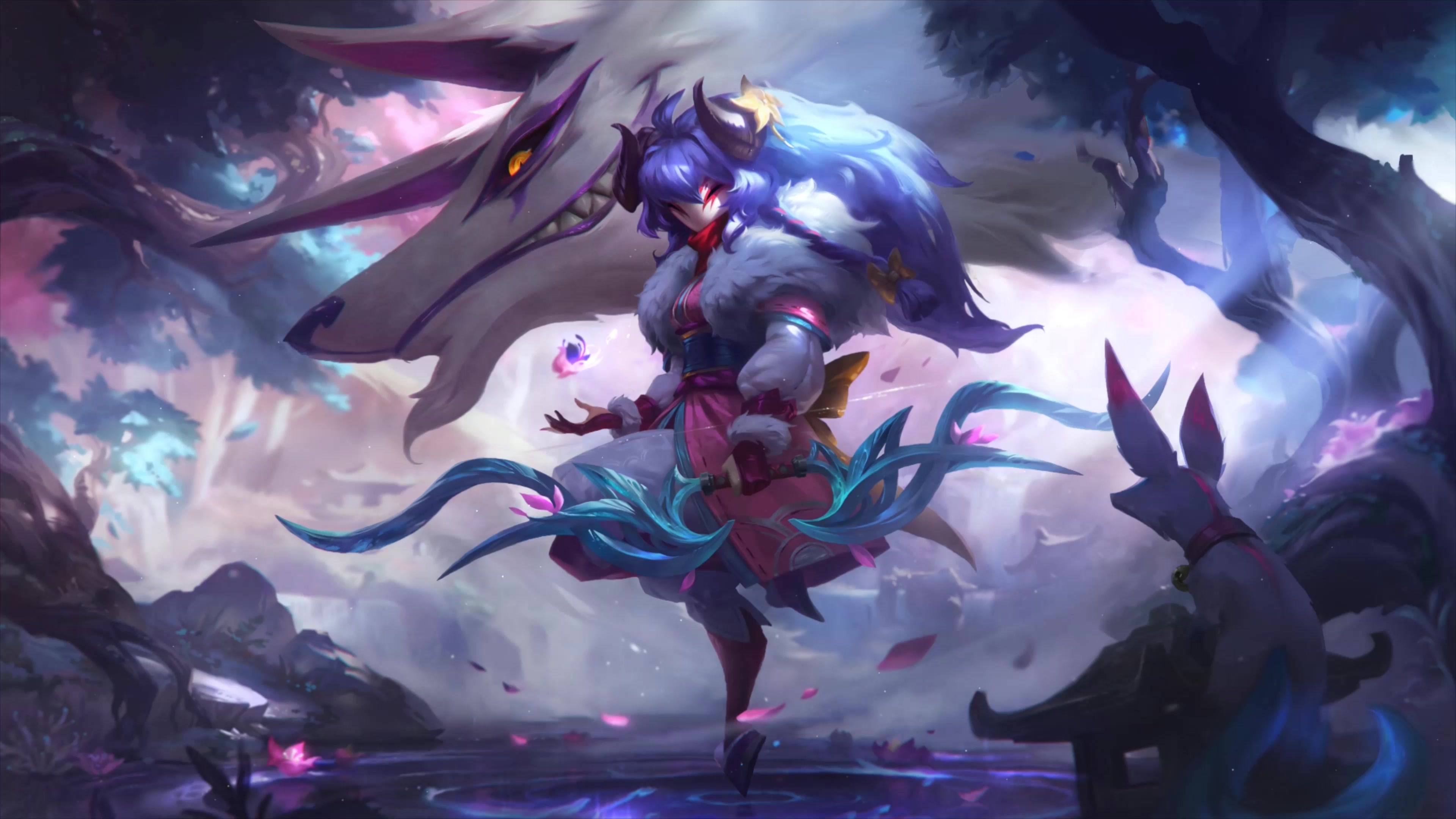 4K Spirit Blossom Kindred League Of Legends Live Wallpaper