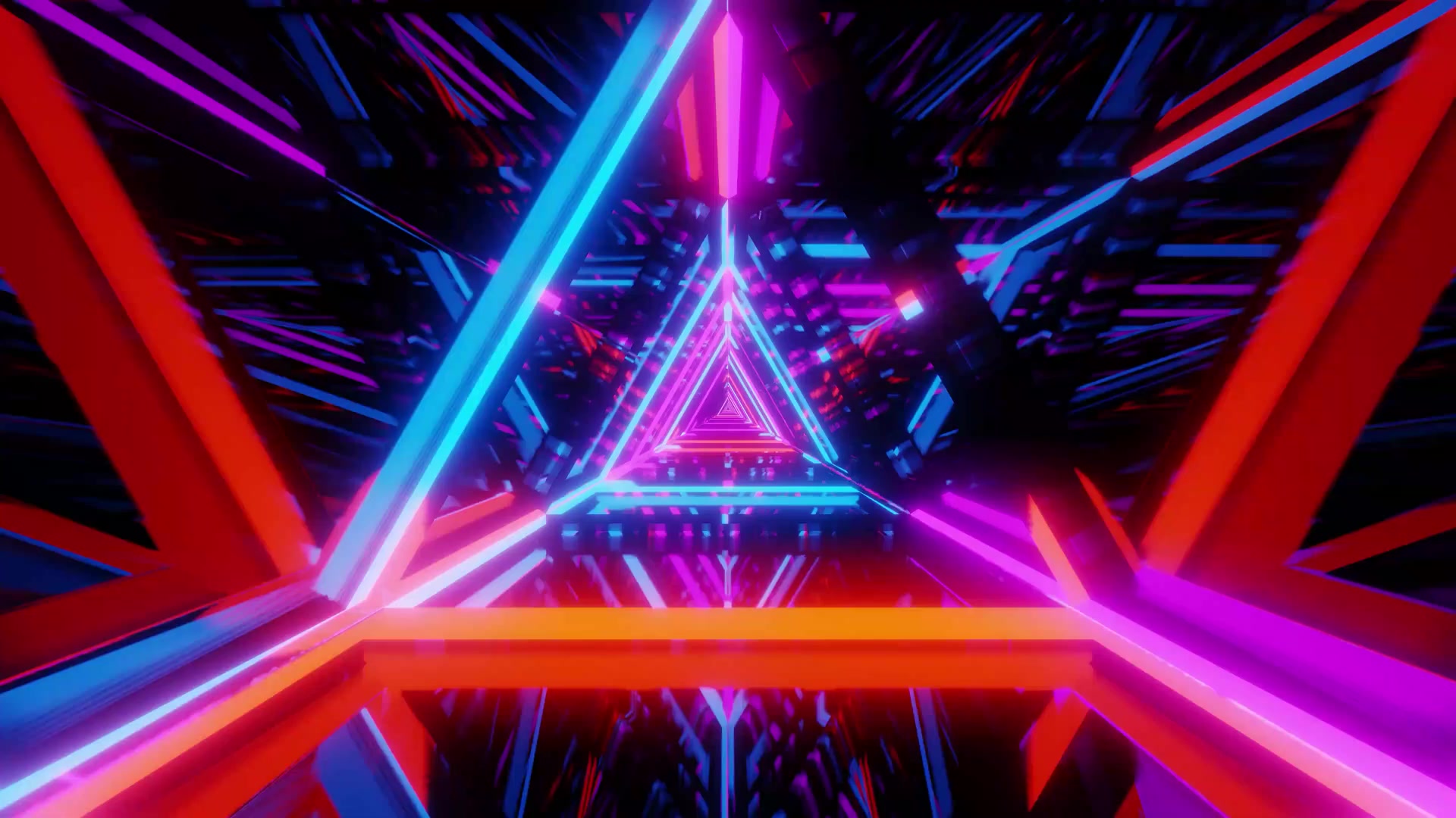 Wireframe, neon triangle background Live Wallpaper