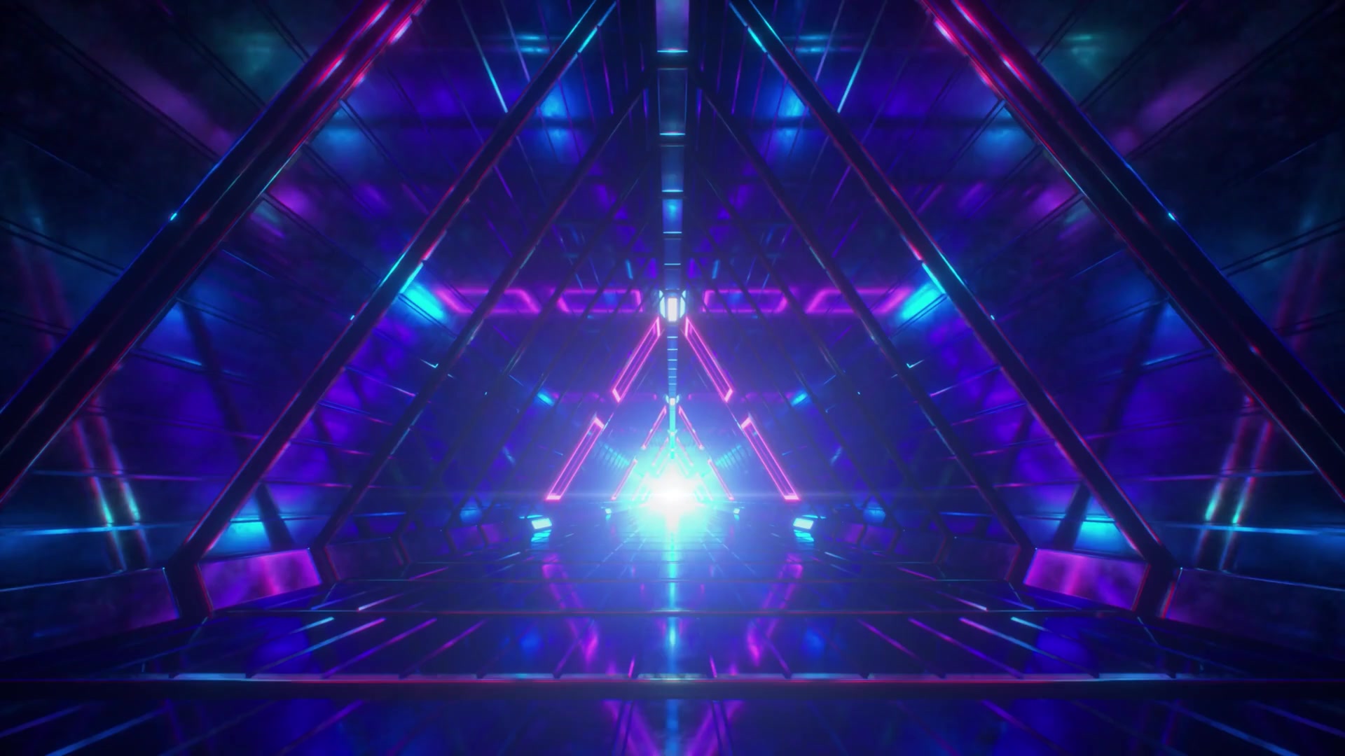 Abstract endless flight in a futuristic metal Live Wallpaper
