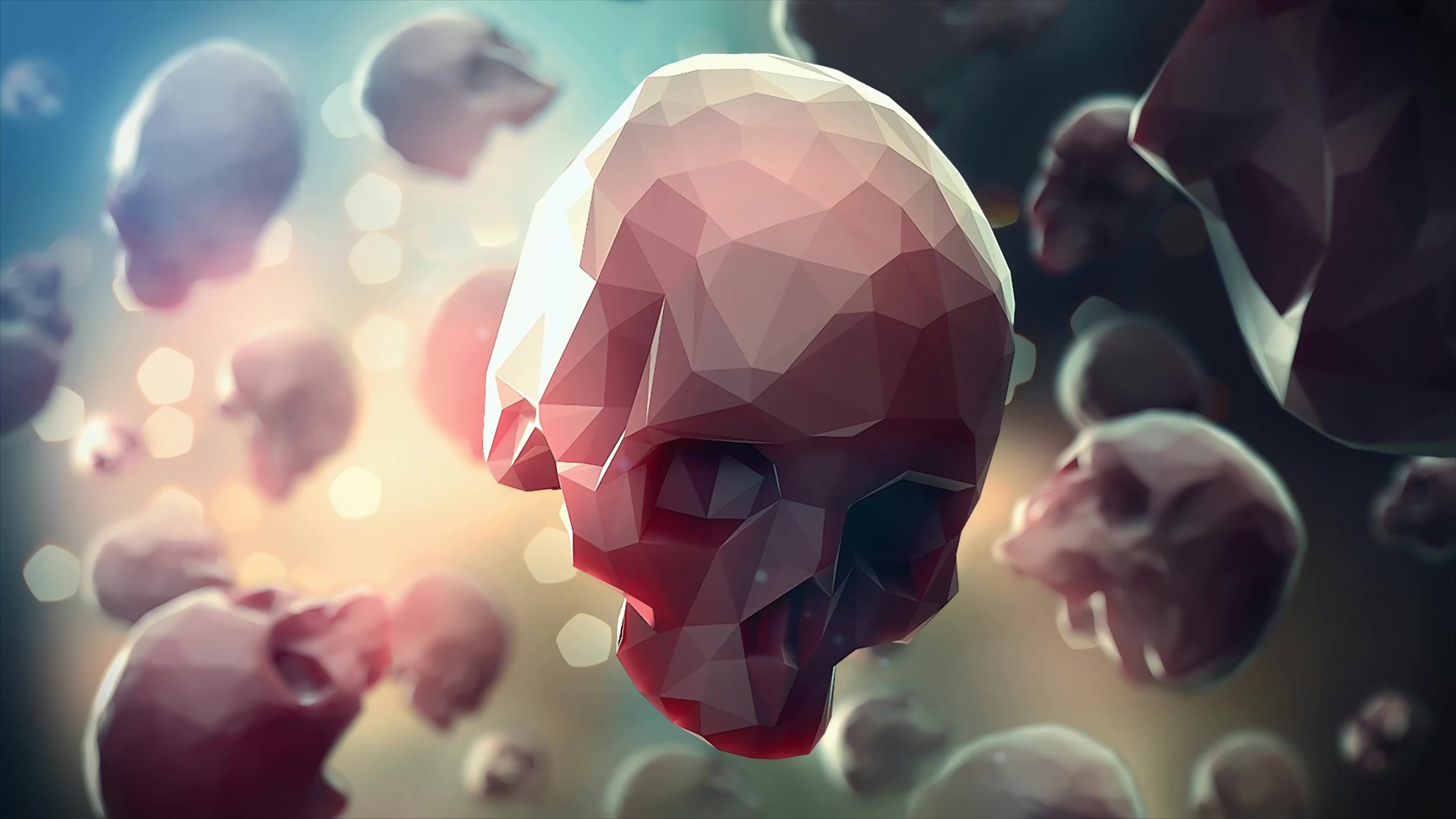 4K Abstract Skull Live Wallpaper