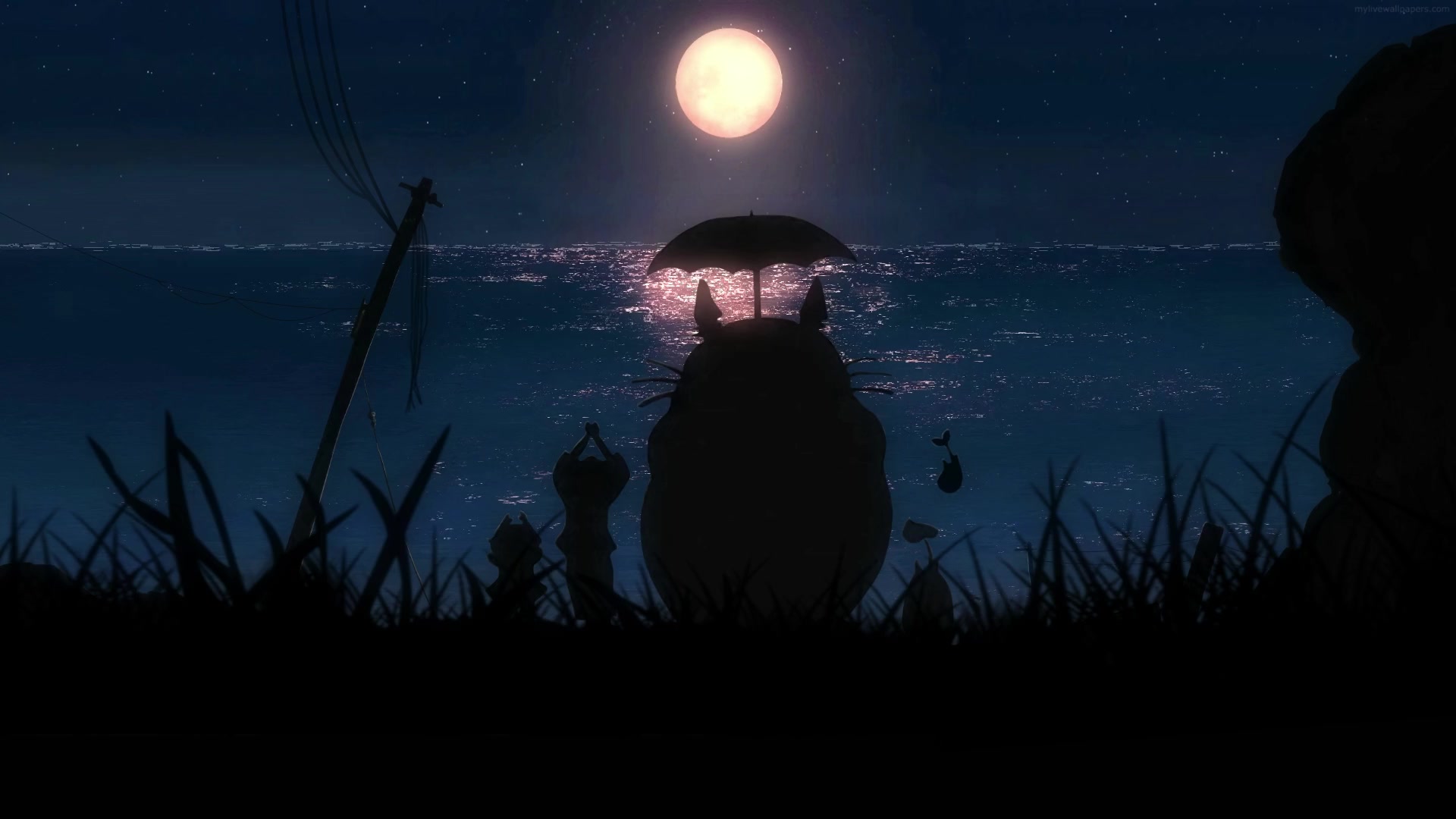 Totoro by the Beach Live Wallpaper