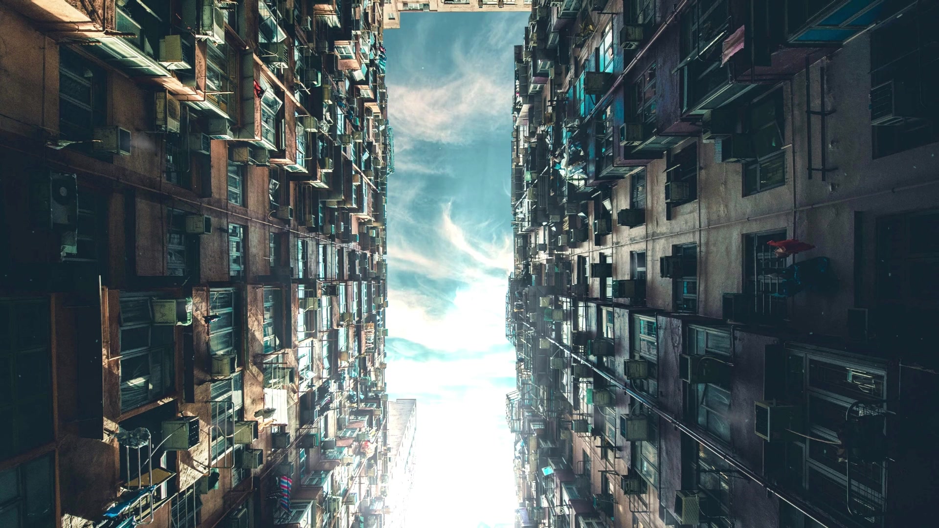 Sky Above Slums Below Live Wallpaper