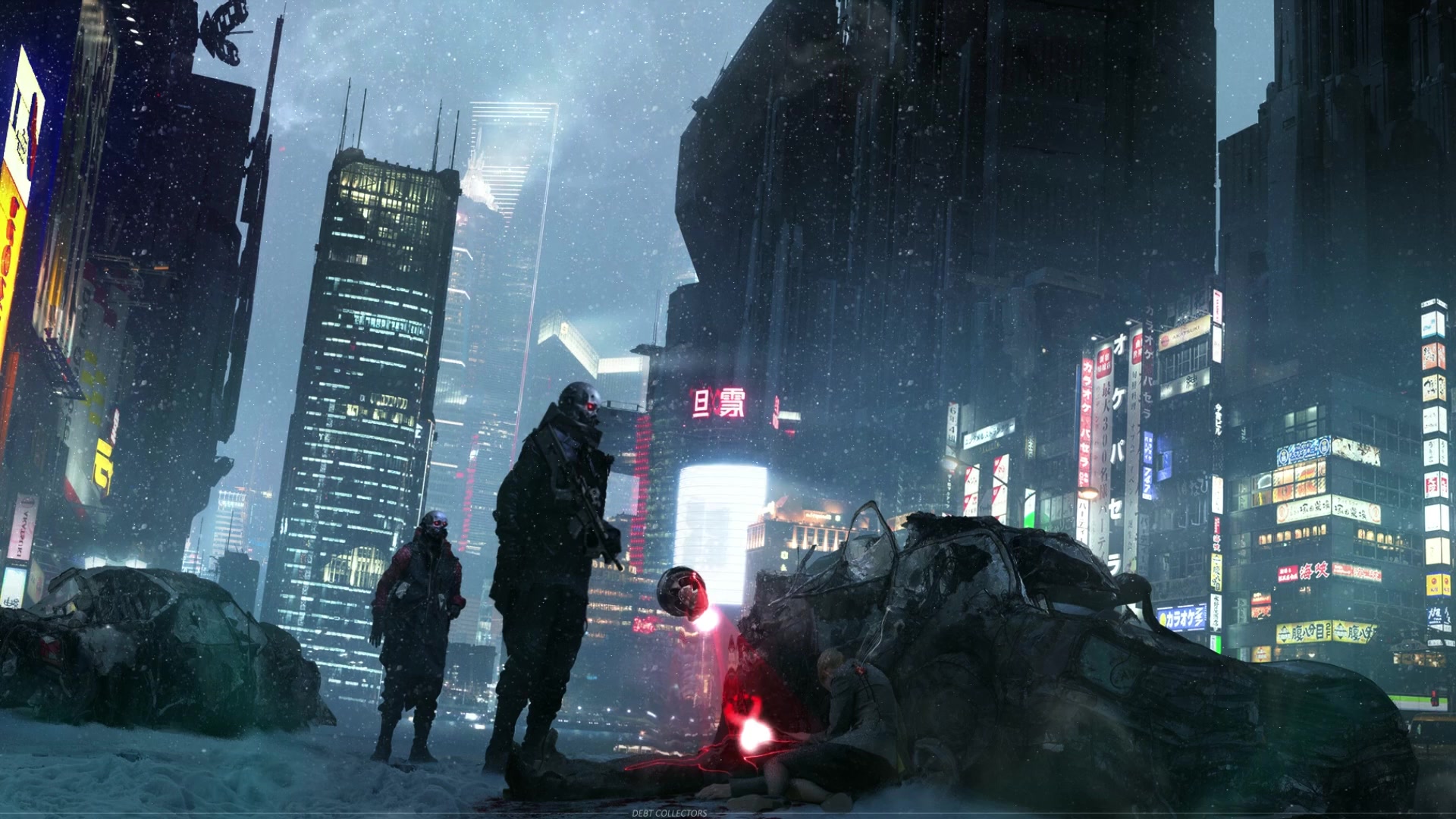 AMAZING CYBERPUNK and SCI-FI Debt Collectors Live Wallpaper