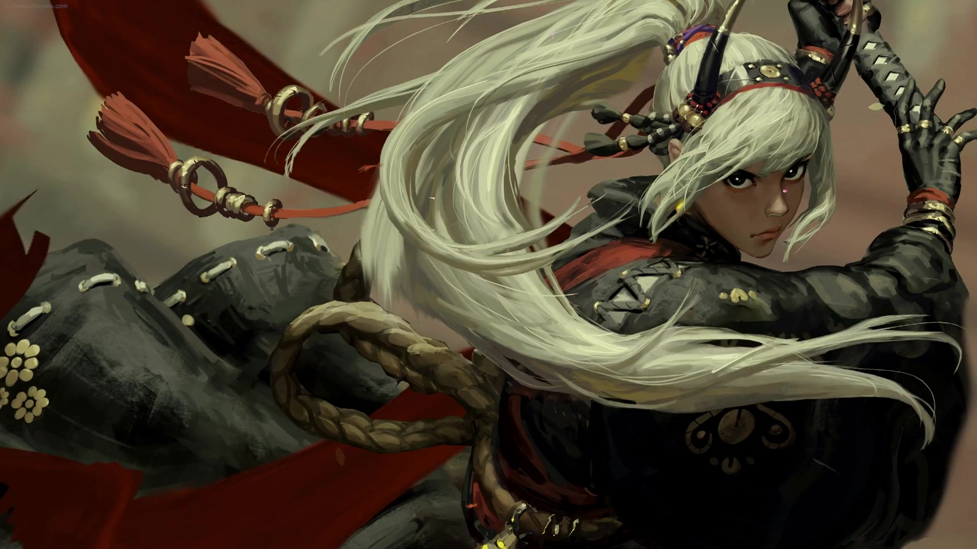 Blonde Samurai Live Wallpaper