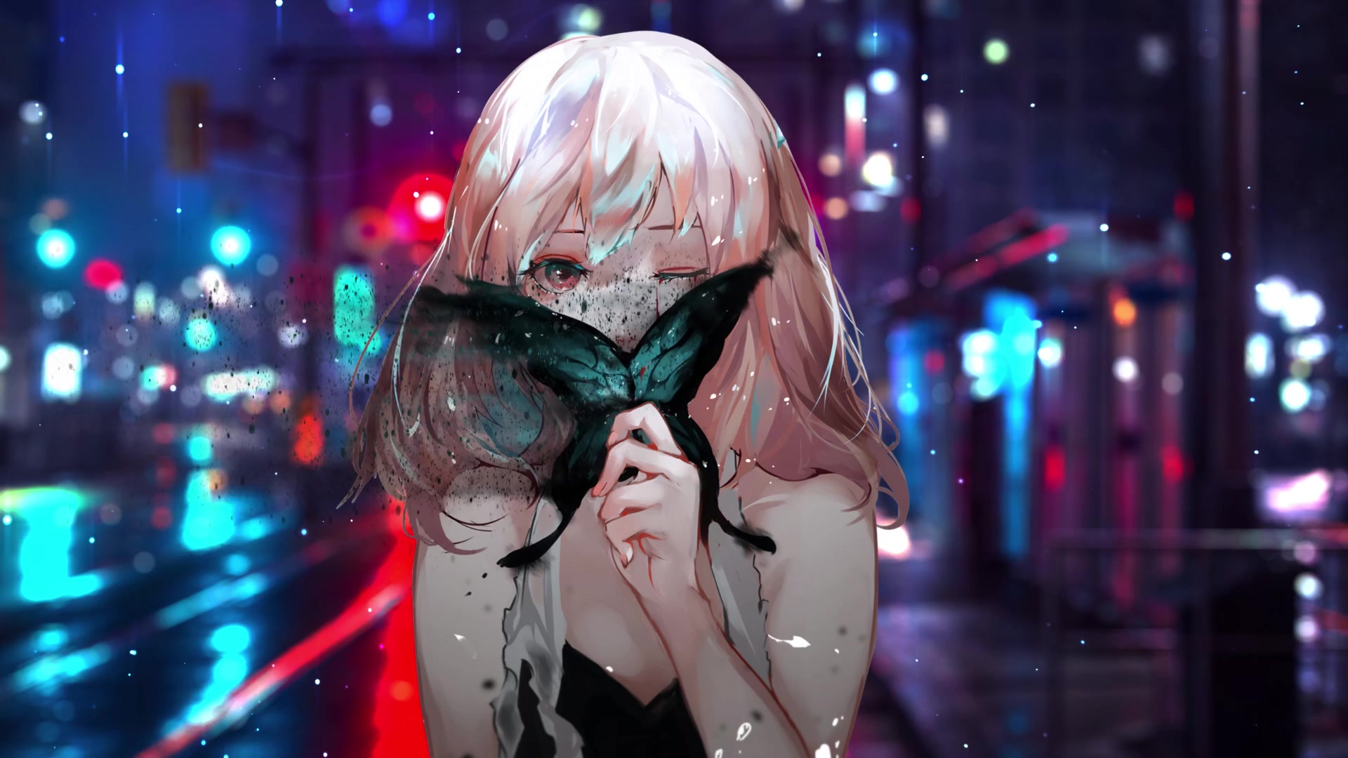 Butterfly Girl Sparkles Live Wallpaper
