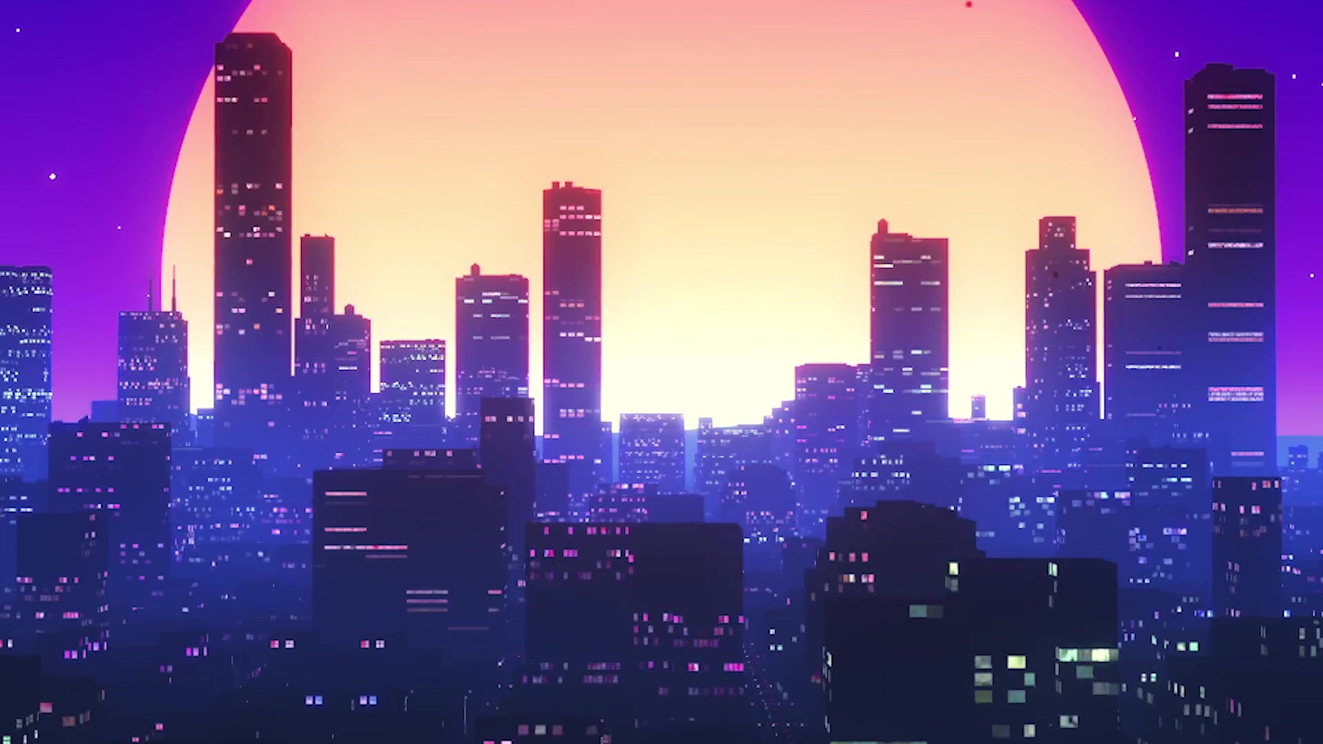 Retro Skyscrapers Live Wallpaper