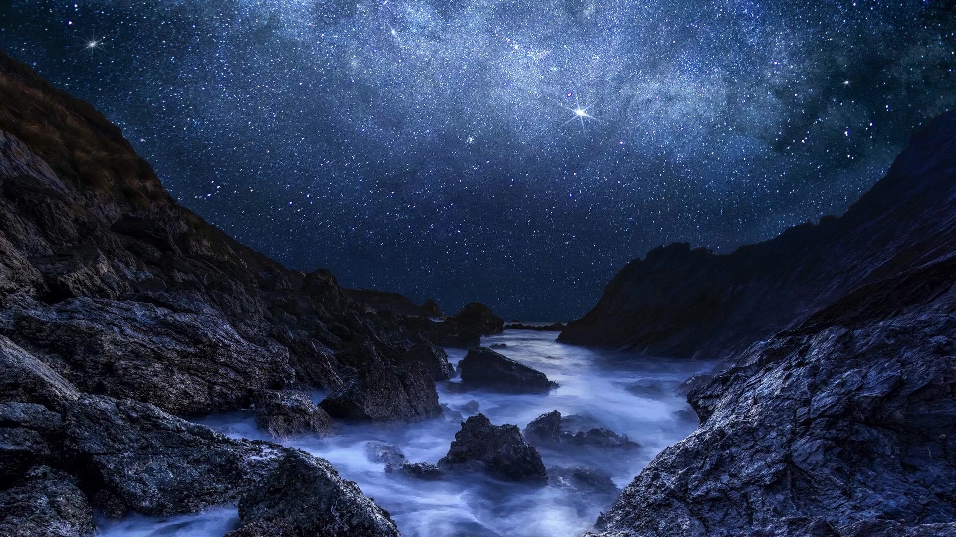 Starry Night River Live Wallpaper