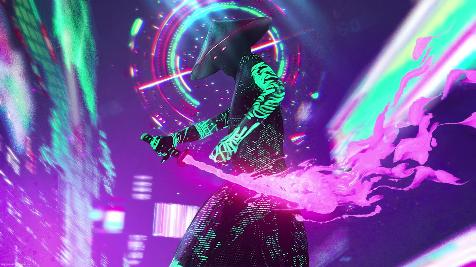 Cyberpunk Samurai Live Wallpaper